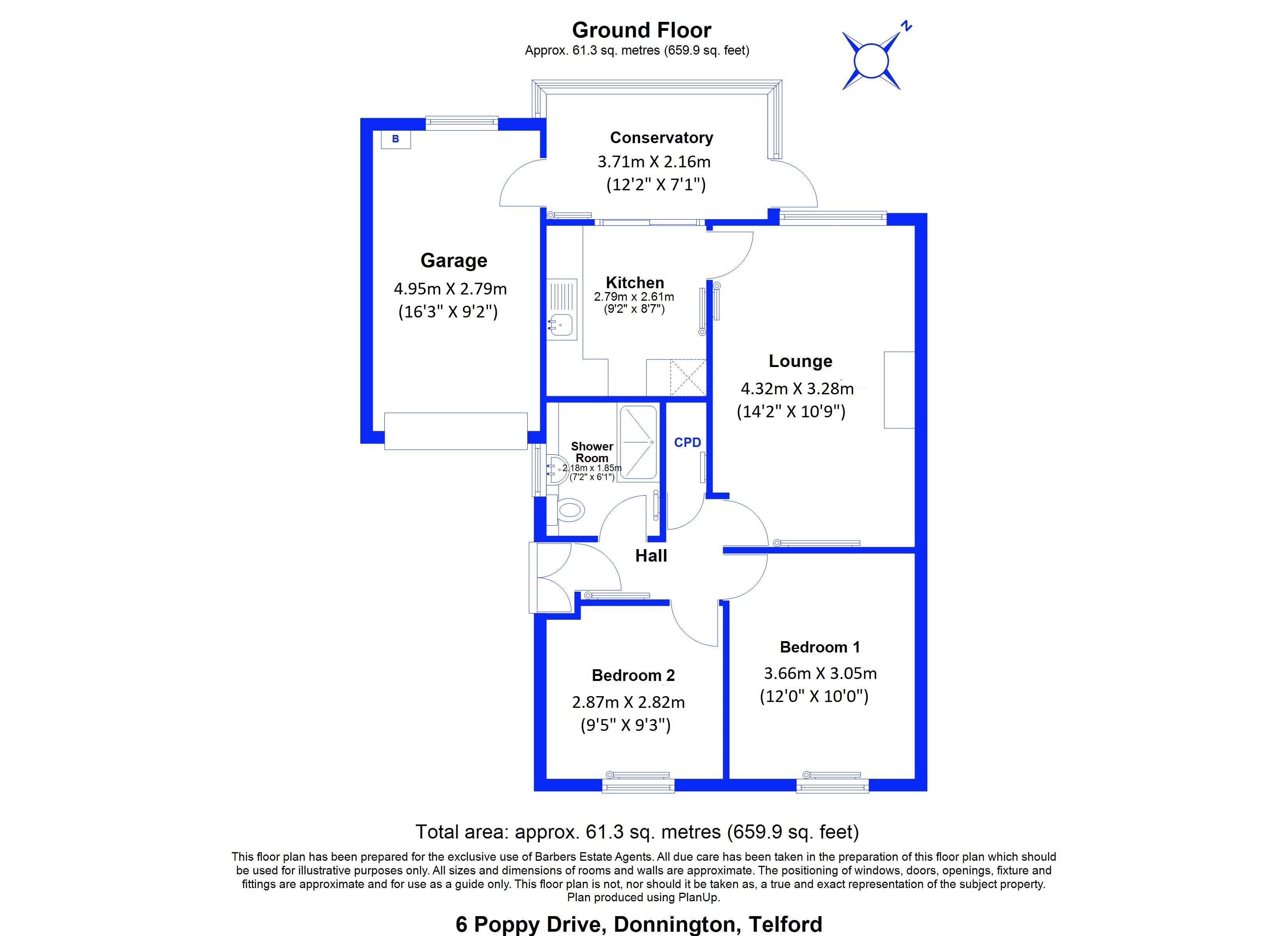 6, Poppy Drive, Telford floorplan
