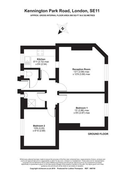 2 Bedrooms Flat for sale in Kennington Park Road, London SE11