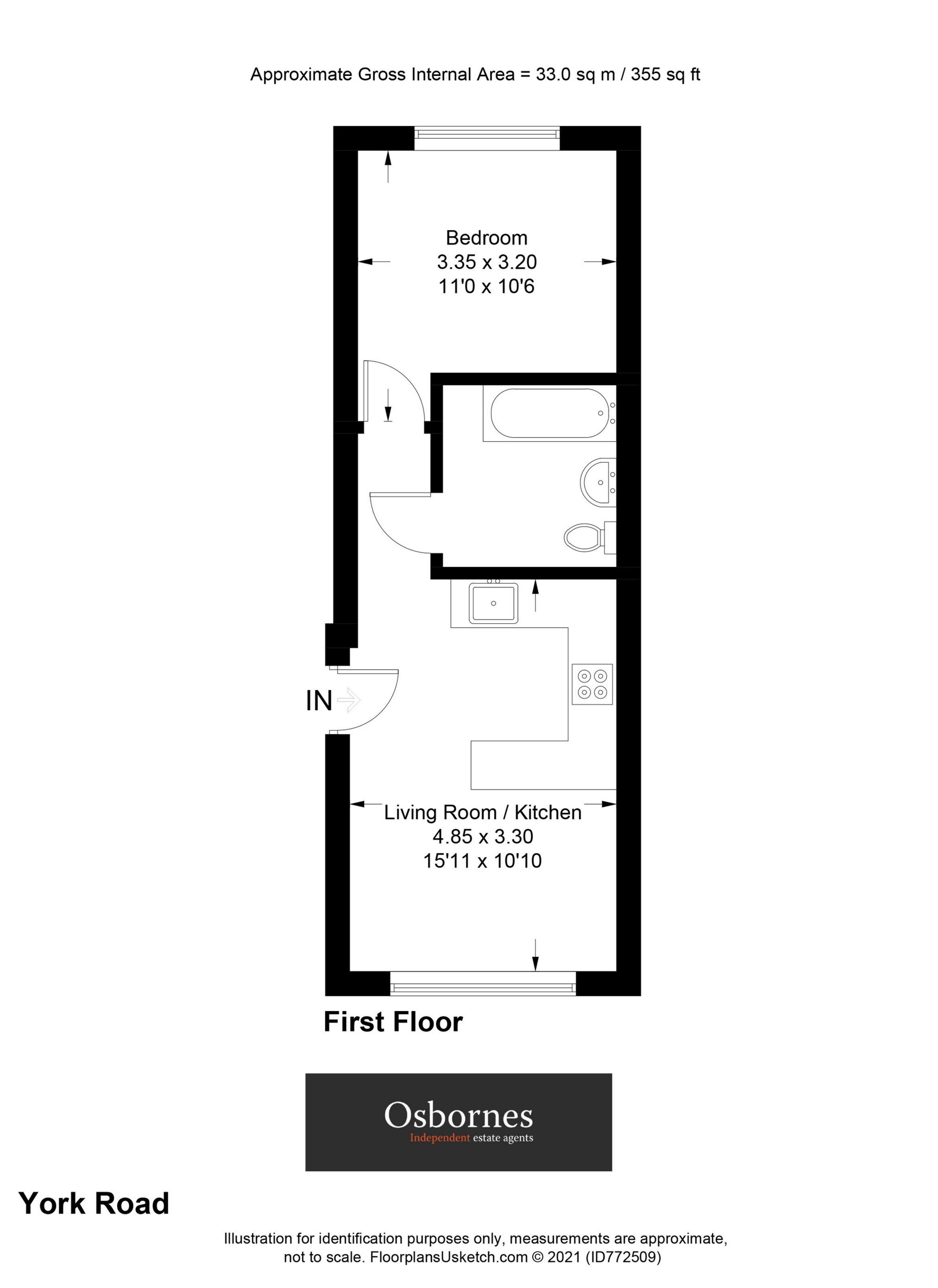 Flat 5 51, York Road, Farnborough floorplan