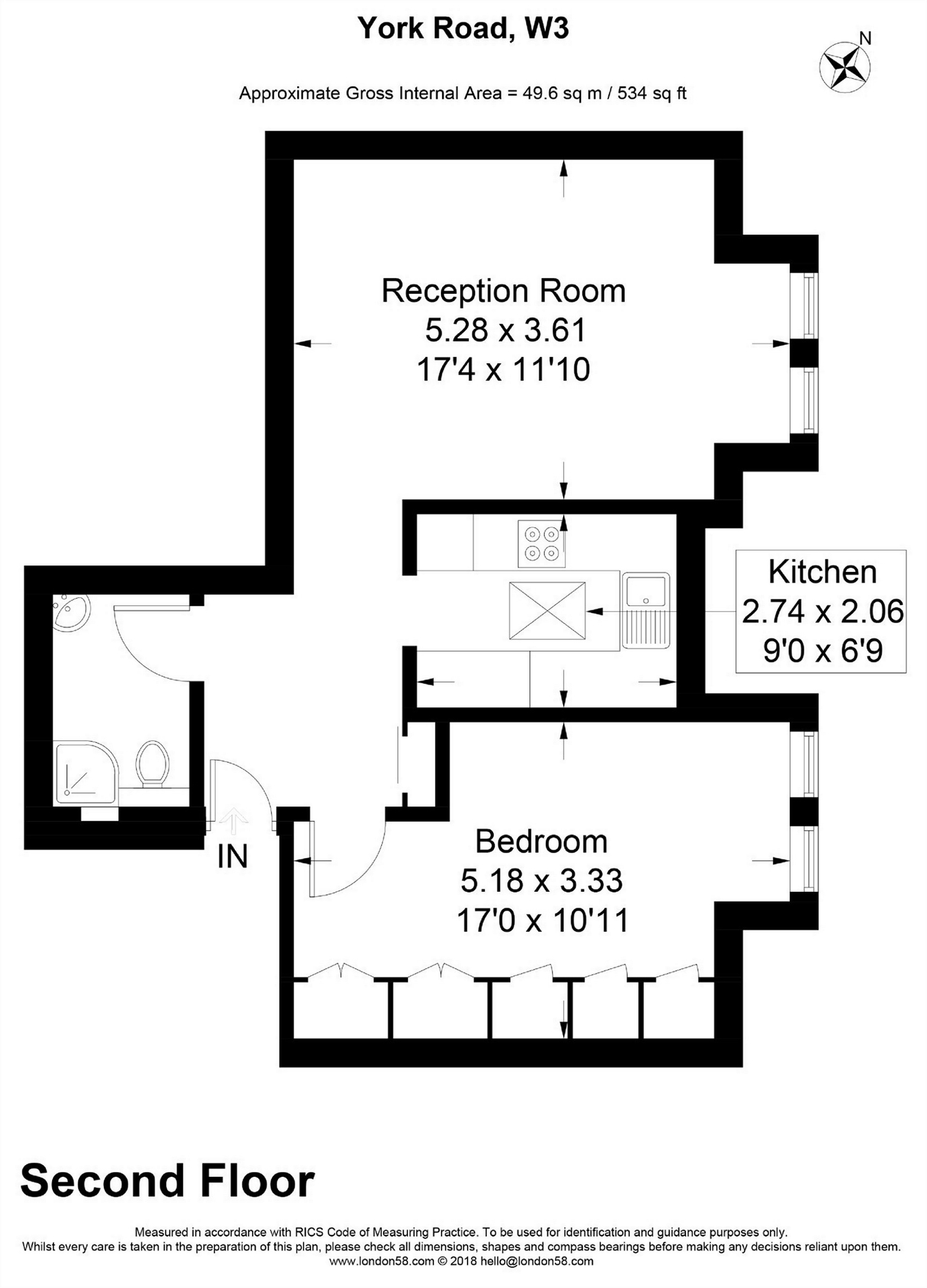 1 Bedrooms Flat to rent in York Road, London W3