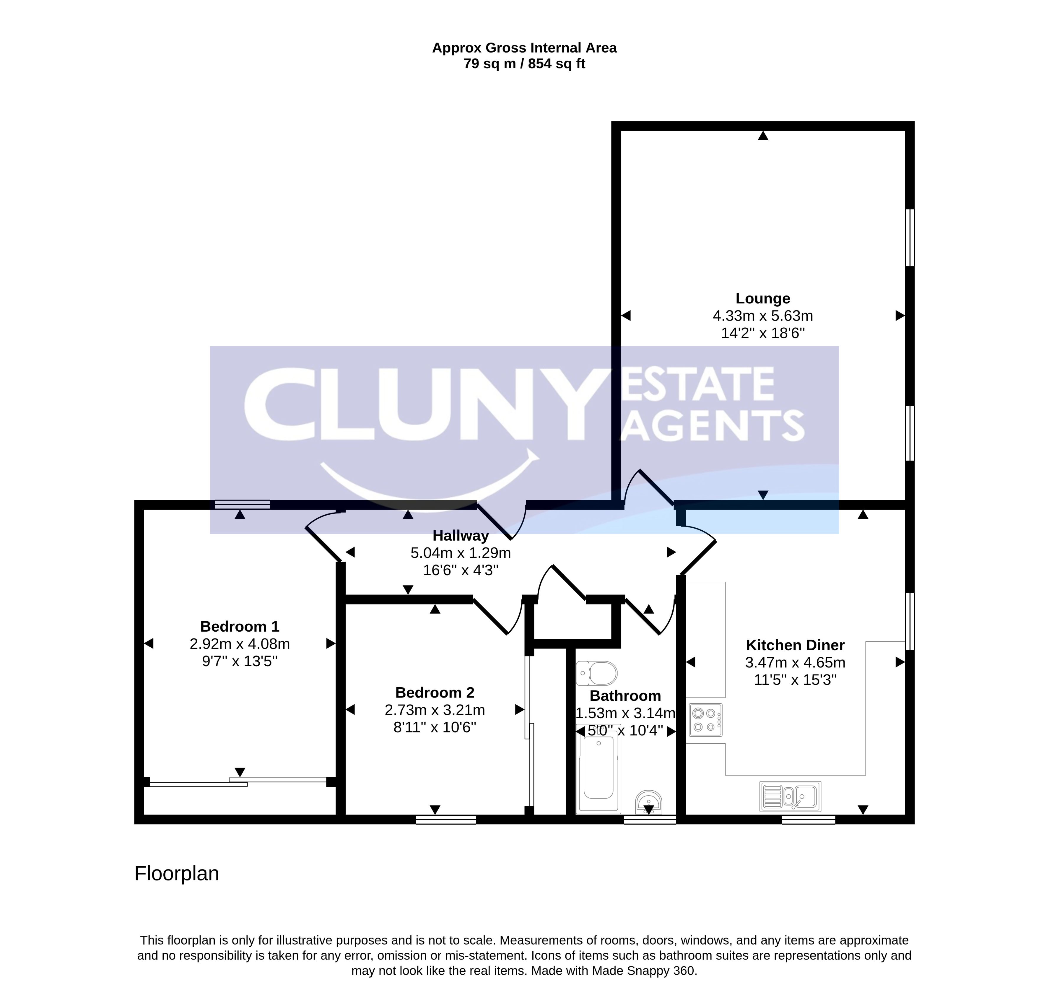 2, The Courtyard, Troves, Elgin floorplan