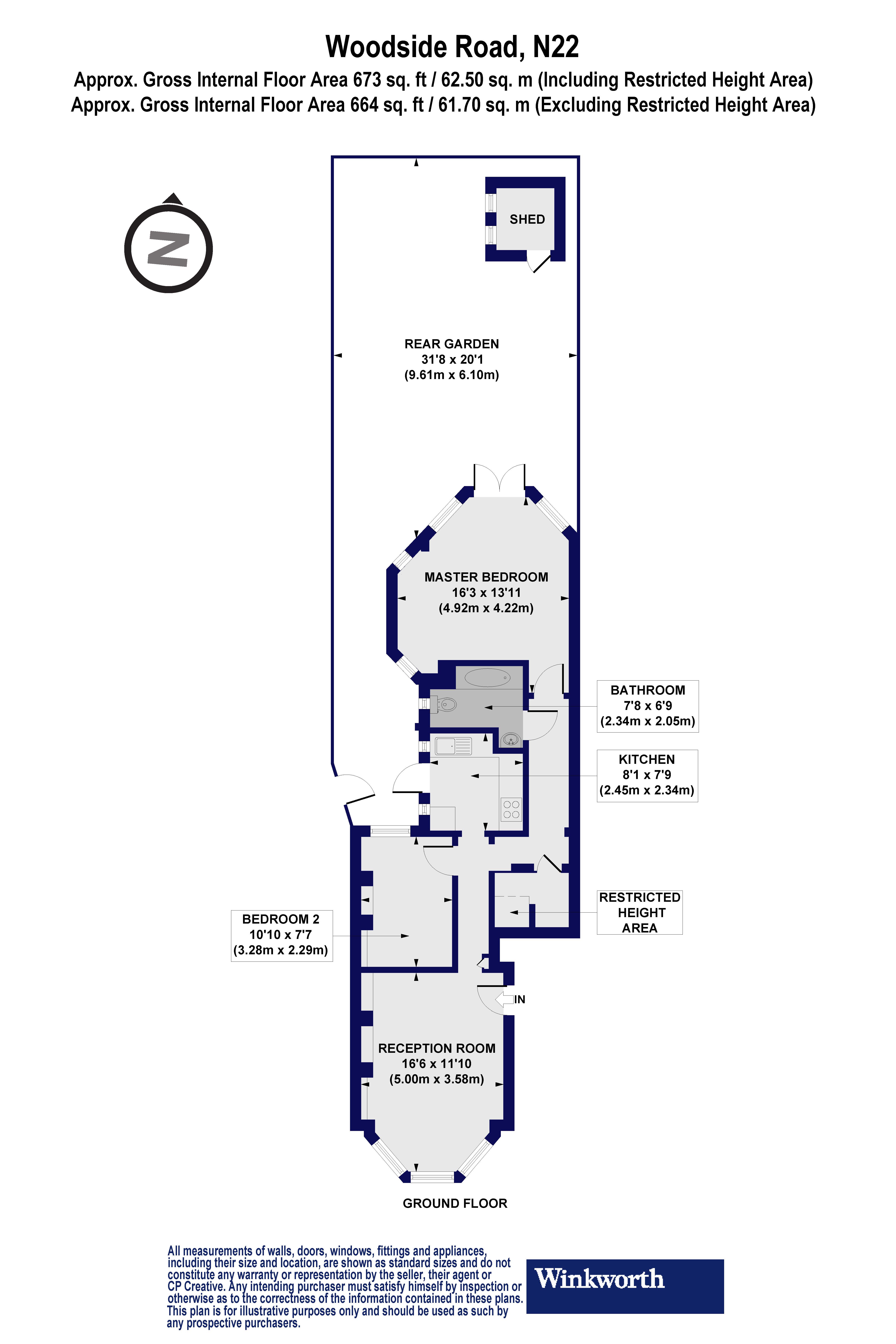 68, Woodside Road, London floorplan