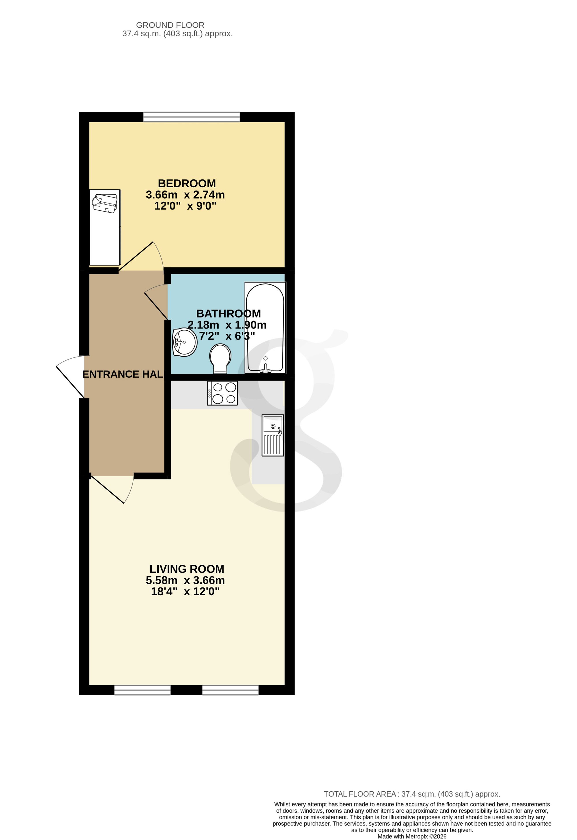 Flat 2, Sundowne Apt Raleigh Avenue, Jersey floorplan