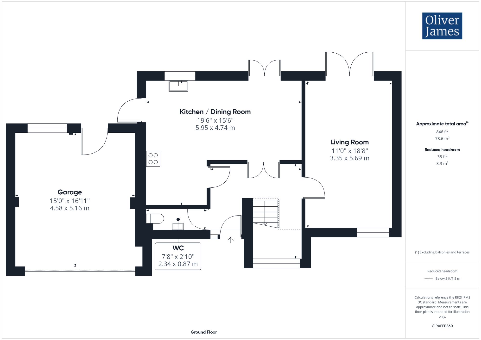 1a Belle Isle Crescent, Huntingdon floorplan