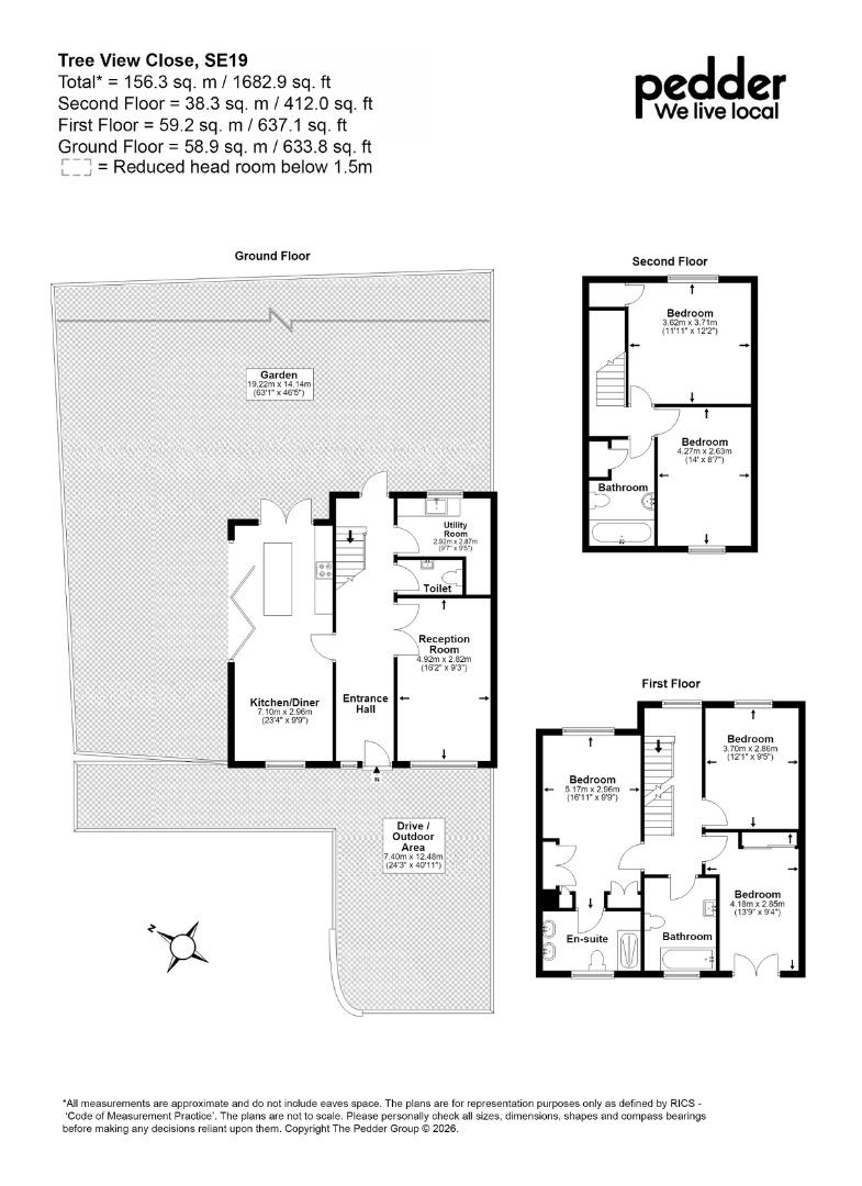 1, Tree View Close, London floorplan