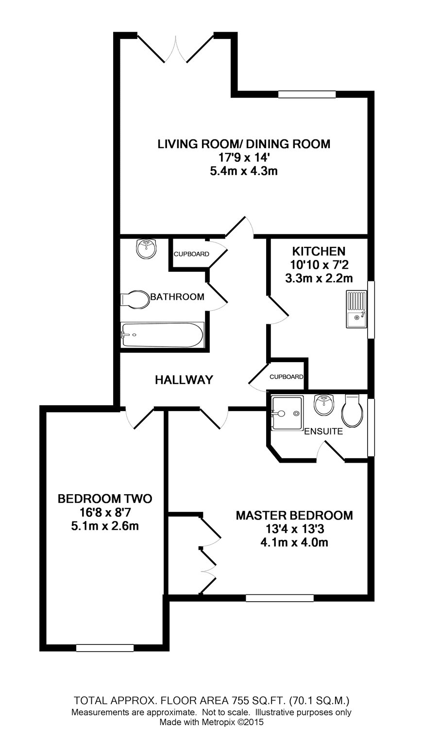 Flat 3,, English Court, Wokingham floorplan