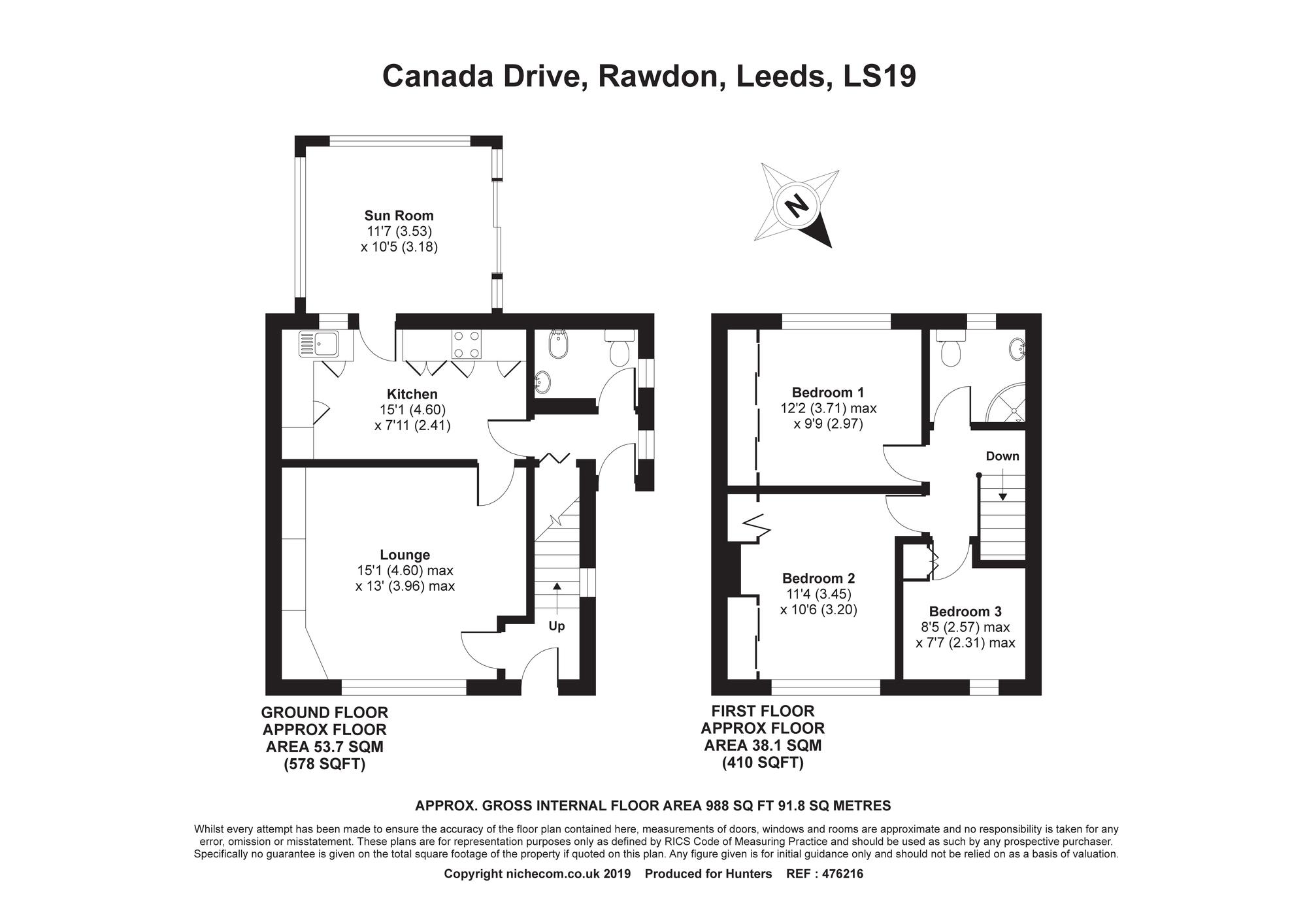 3 Bedrooms Semi-detached house for sale in Canada Drive, Rawdon, Leeds LS19