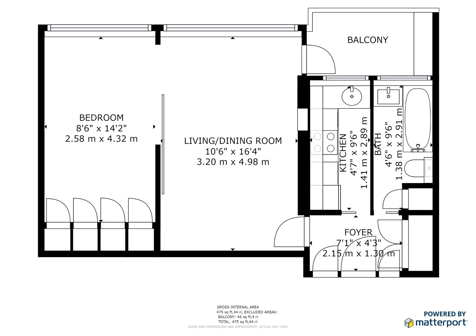 1 Bedrooms Flat to rent in Great Arthur House, Golden Lane Estate, London EC1Y