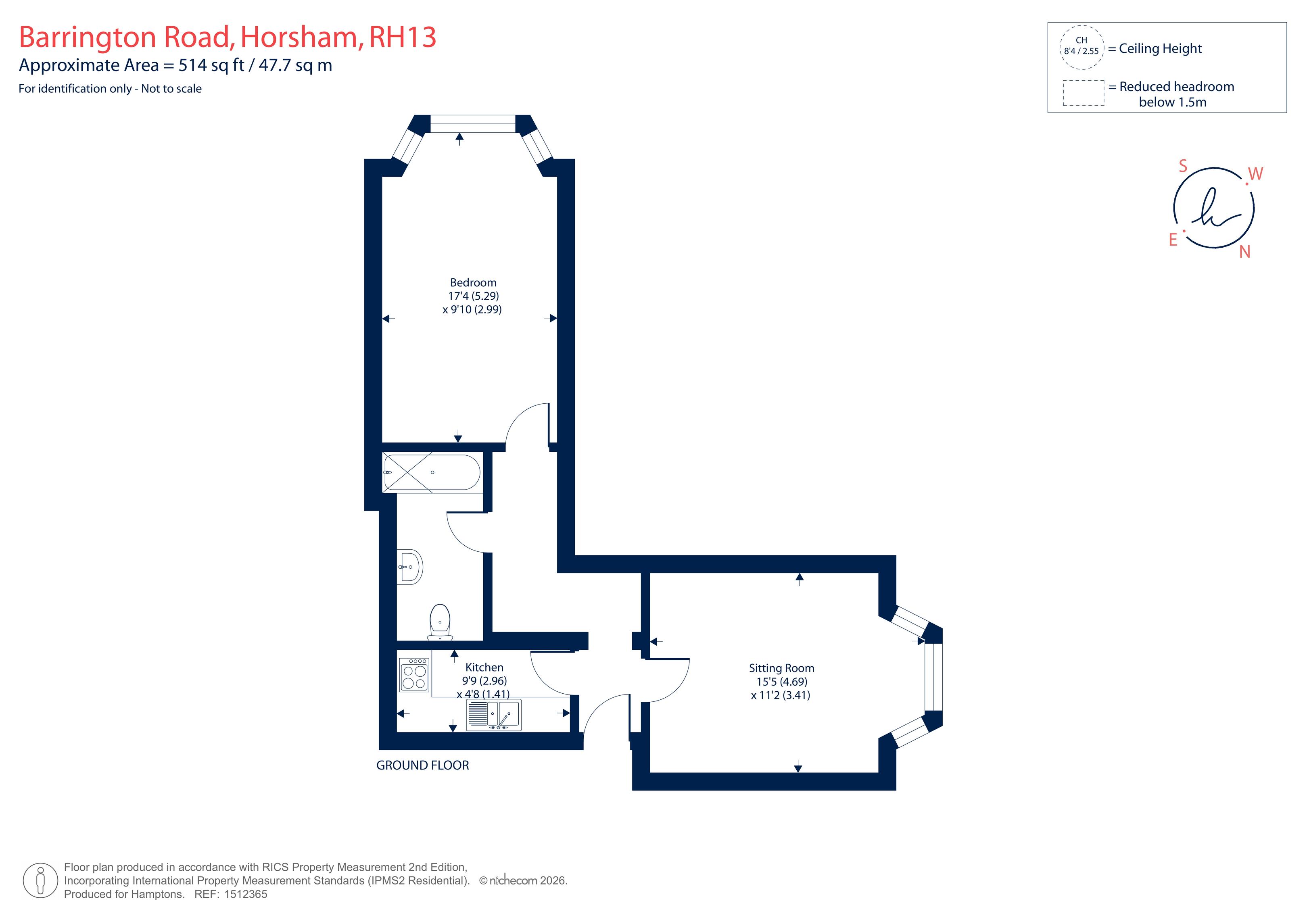 2B, Barrington Road, Horsham floorplan