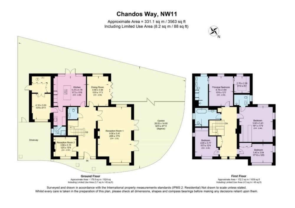 86, Chandos Way, London floorplan