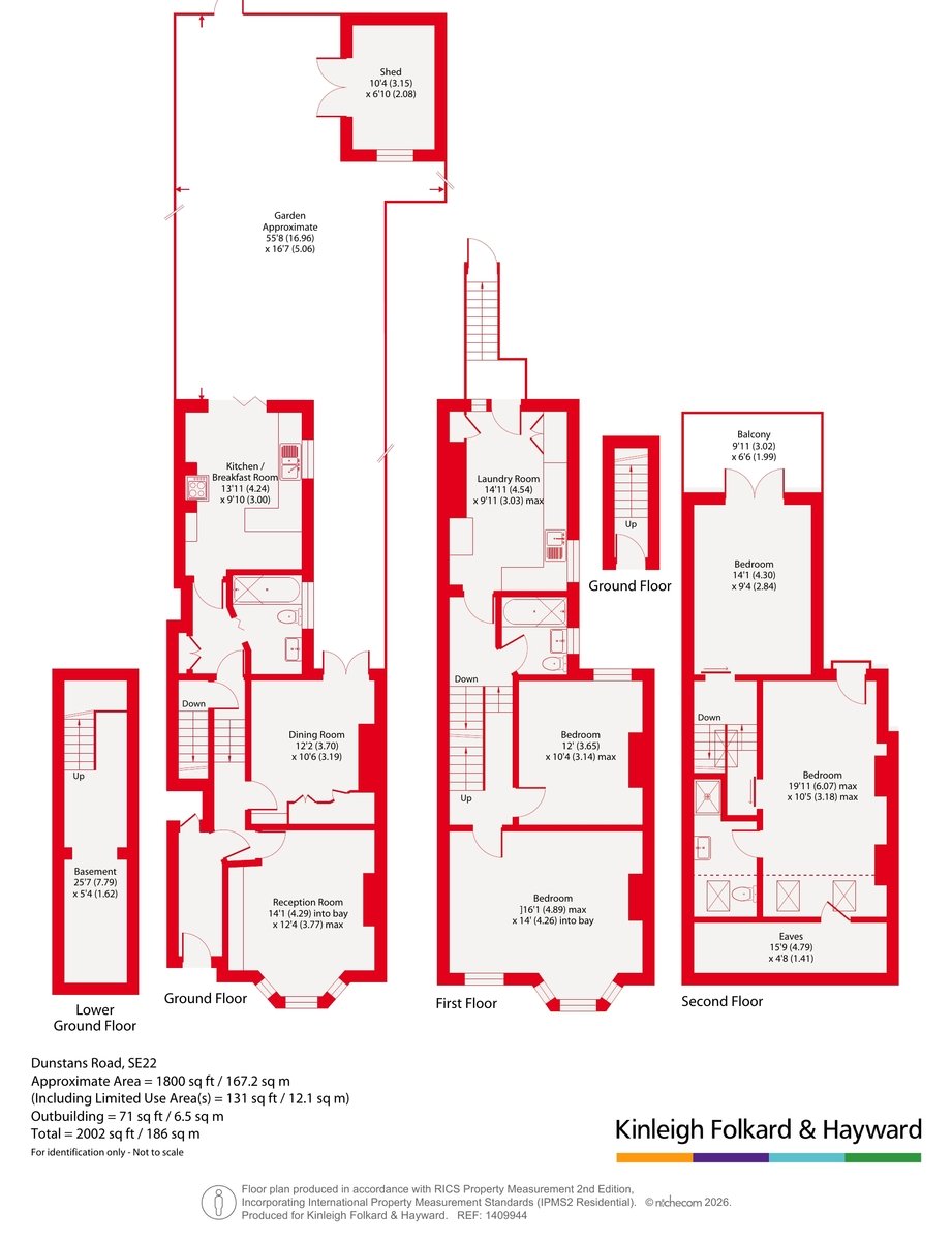 62, Dunstans Road, London floorplan
