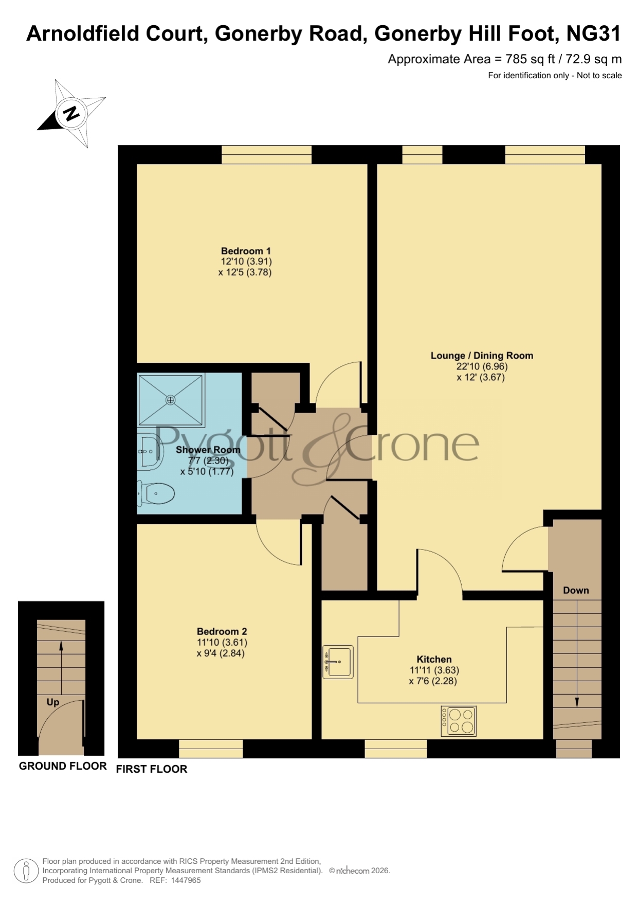 40, Arnoldfield Court, Grantham floorplan