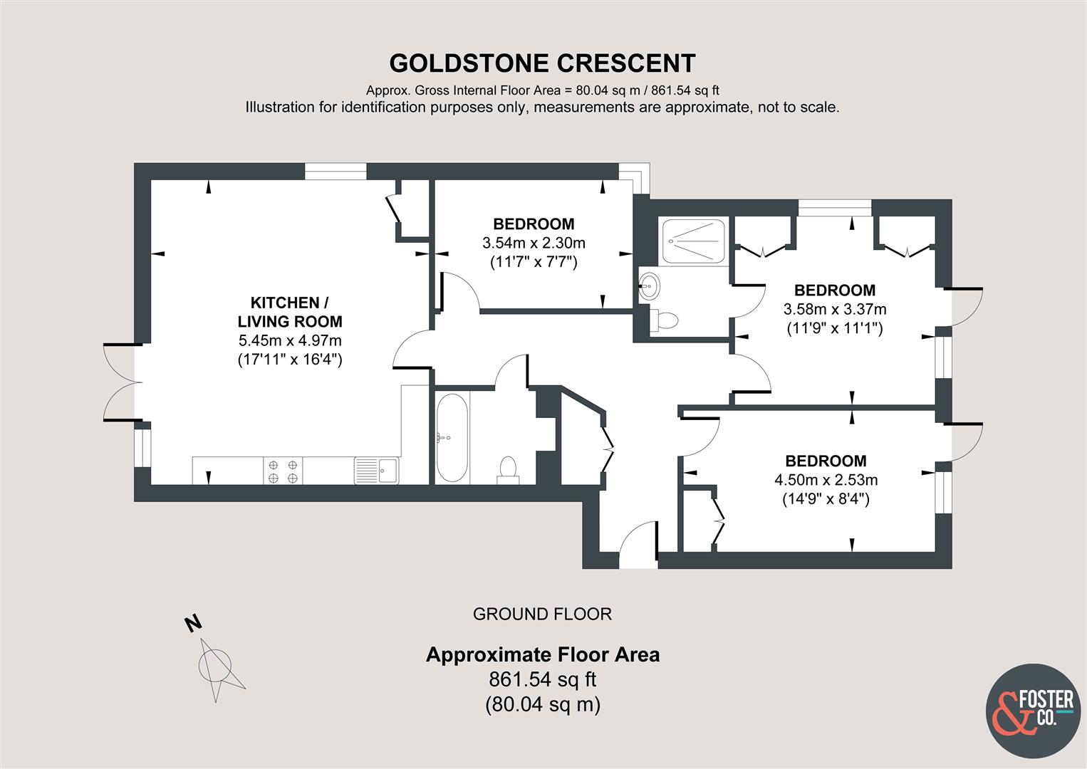 Flat 59, Park House, 3, Goldstone Crescent, Hove floorplan