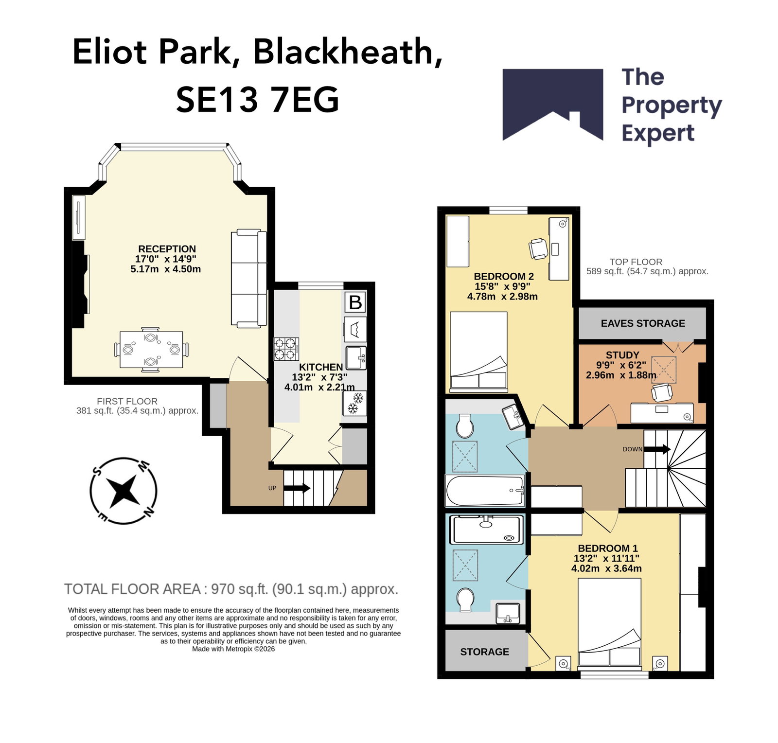 21,Flat D, Eliot Park, London floorplan