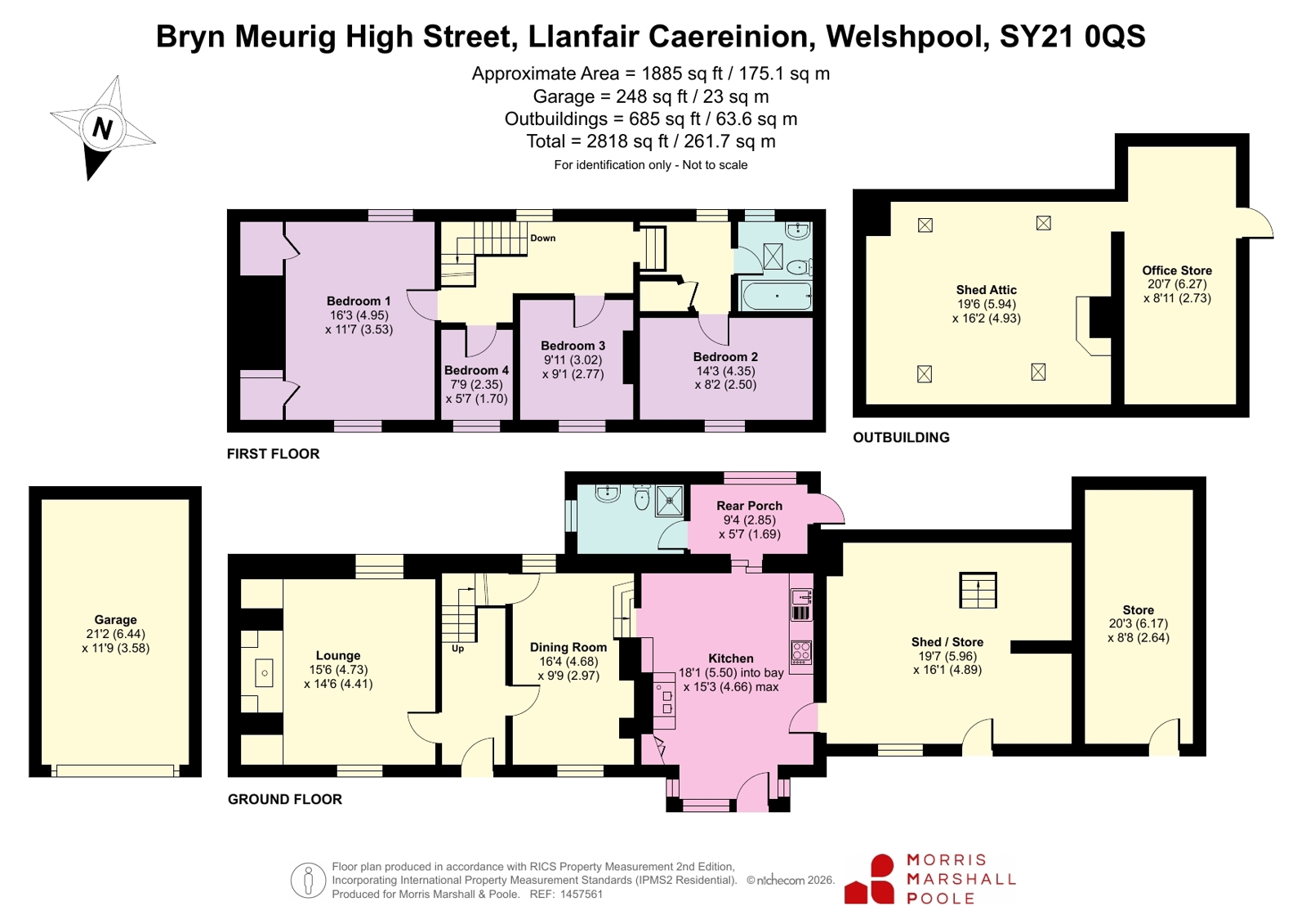 Bryn Meurig,, High Street, Welshpool floorplan