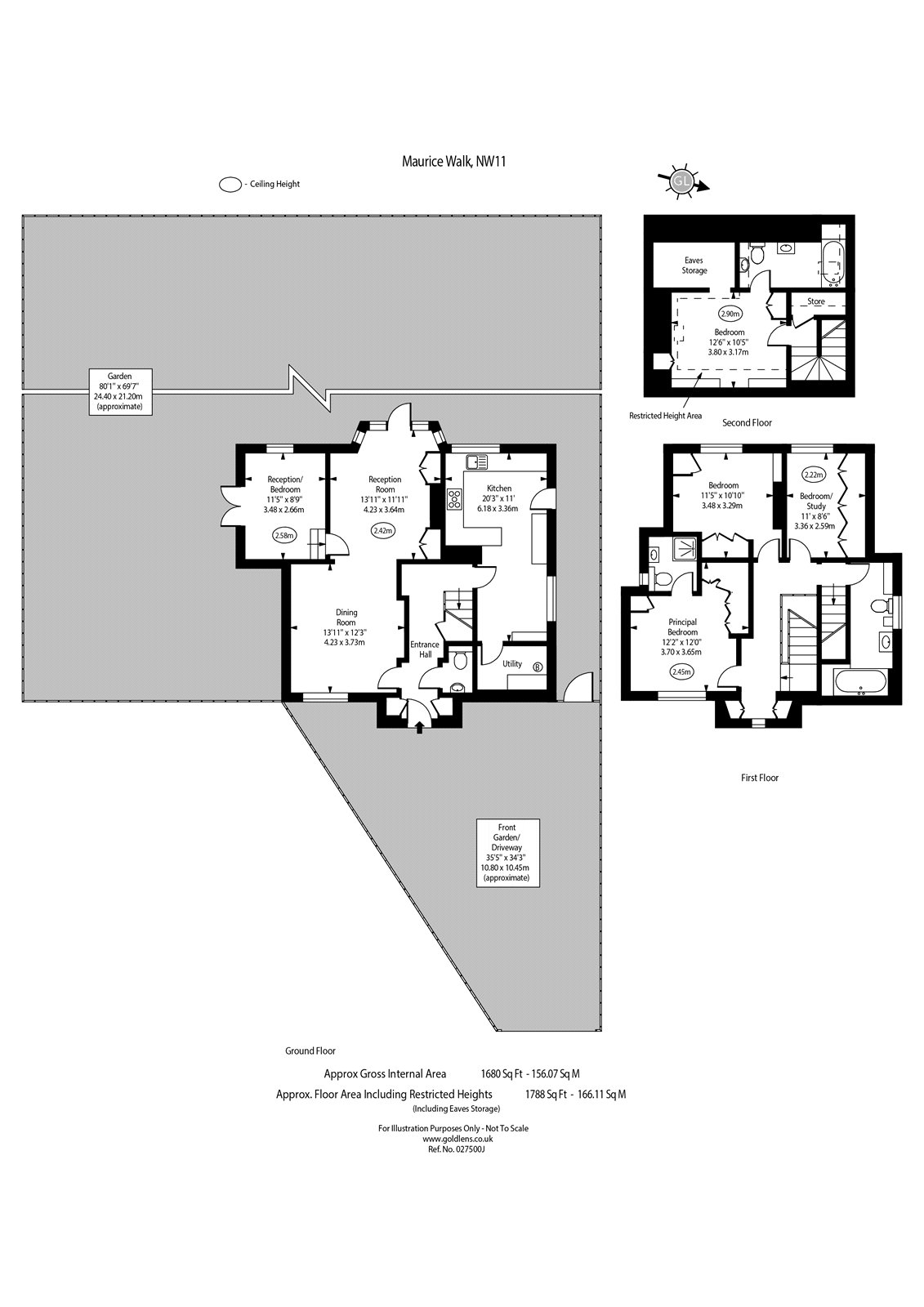 3, 17, Maurice Walk, London floorplan