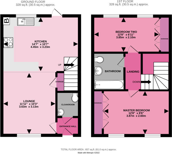 6, Lawrence Close, Huntingdon floorplan