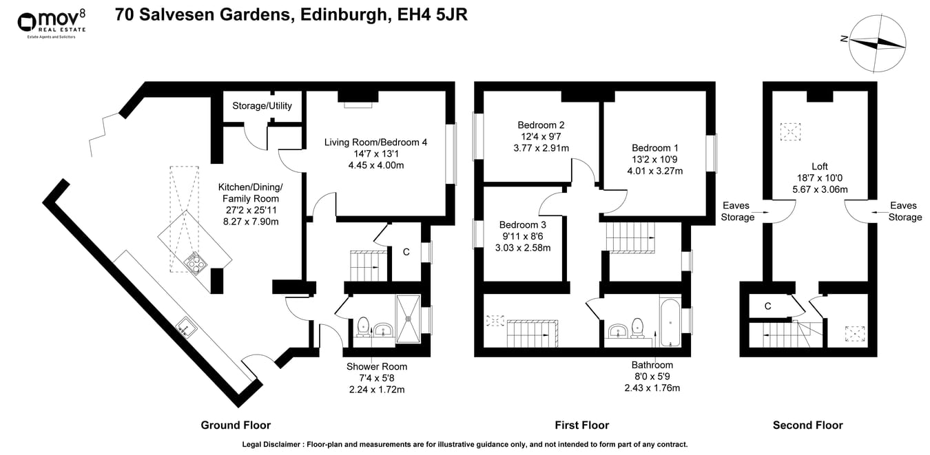 70, Salvesen Gardens, Edinburgh floorplan