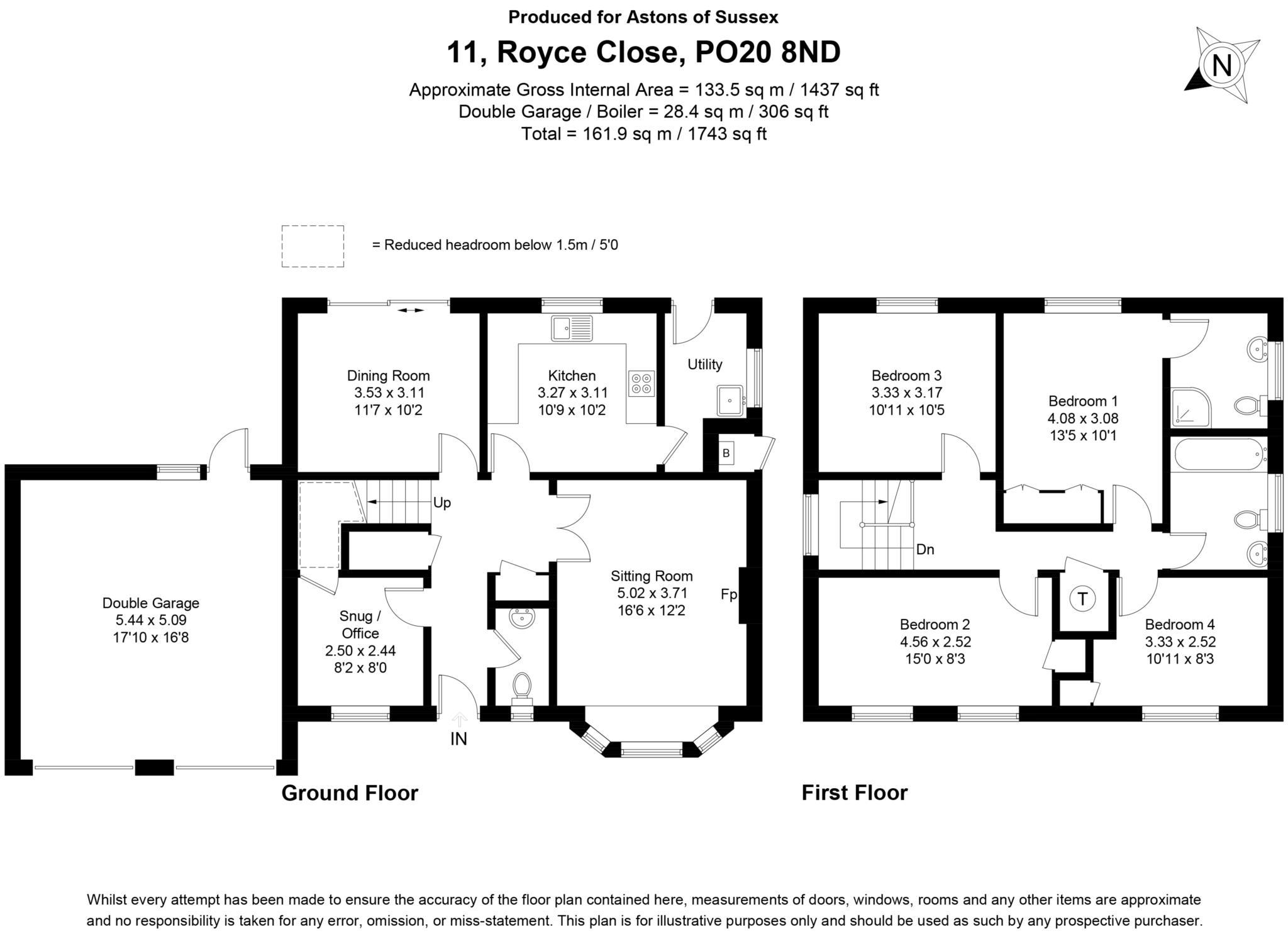 11, Royce Close, Chichester floorplan