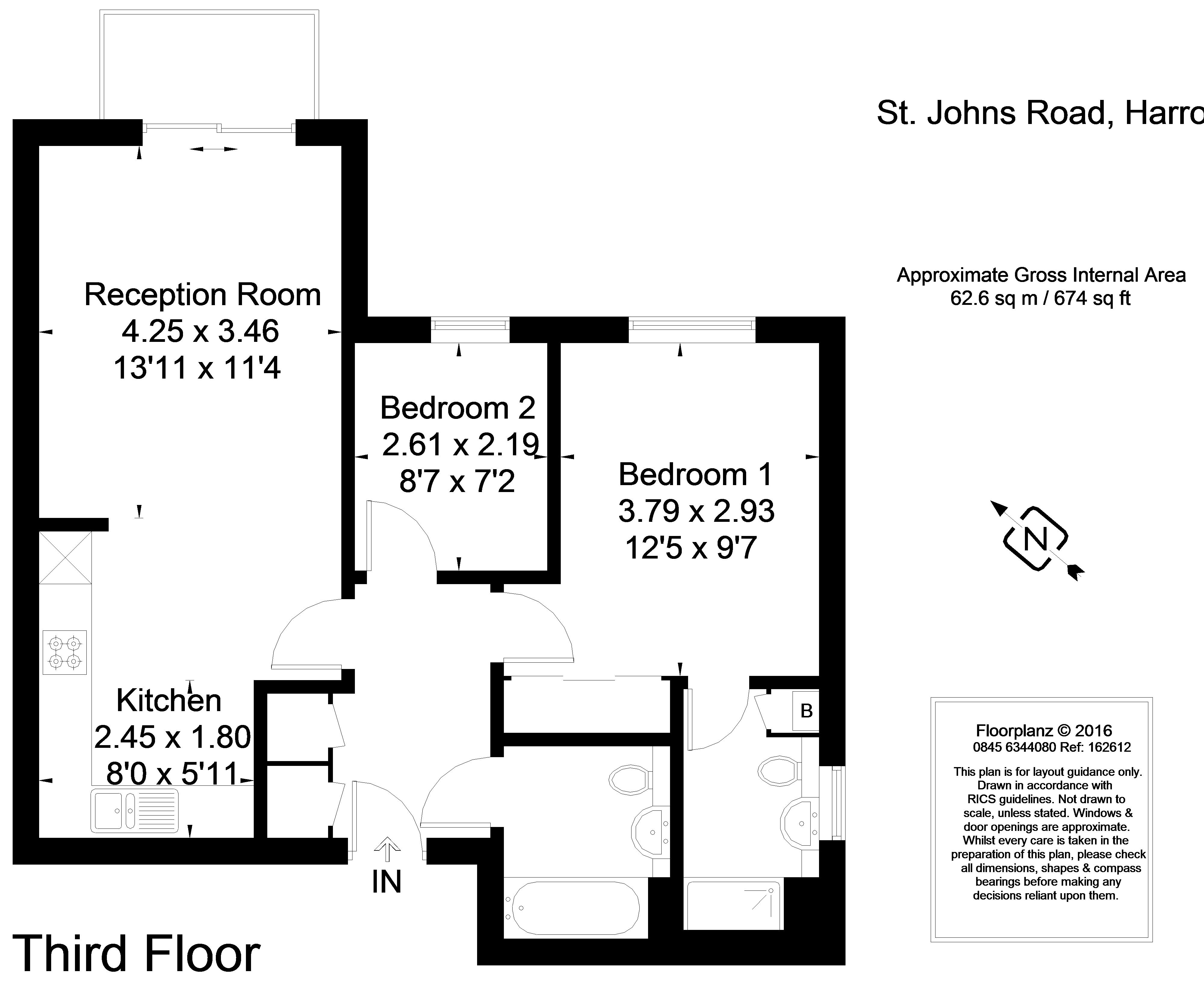 2 Bedrooms Flat to rent in St. Johns Road, Harrow-On-The-Hill, Harrow HA1