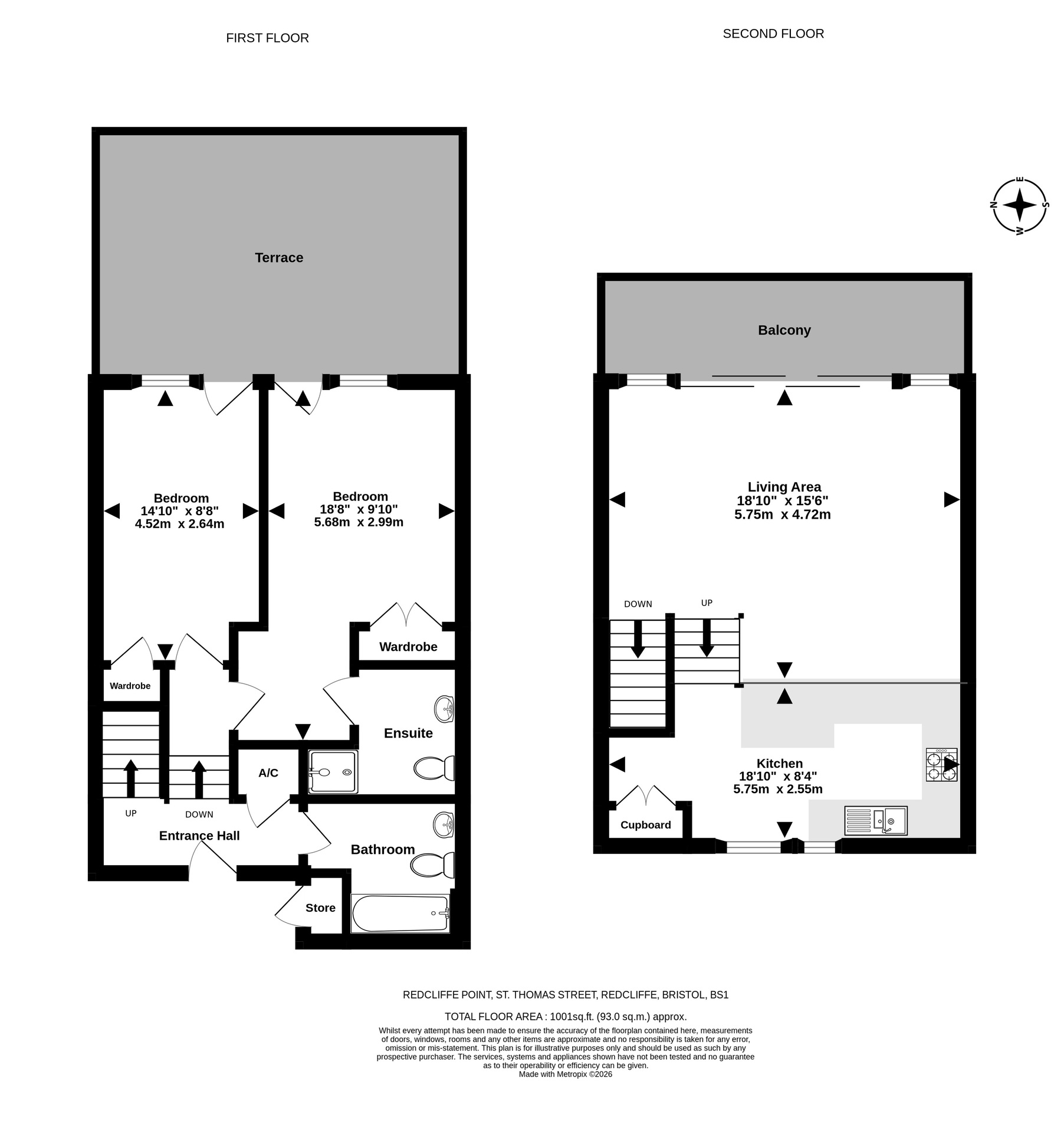 8 Redcliffe Point, Bristol floorplan