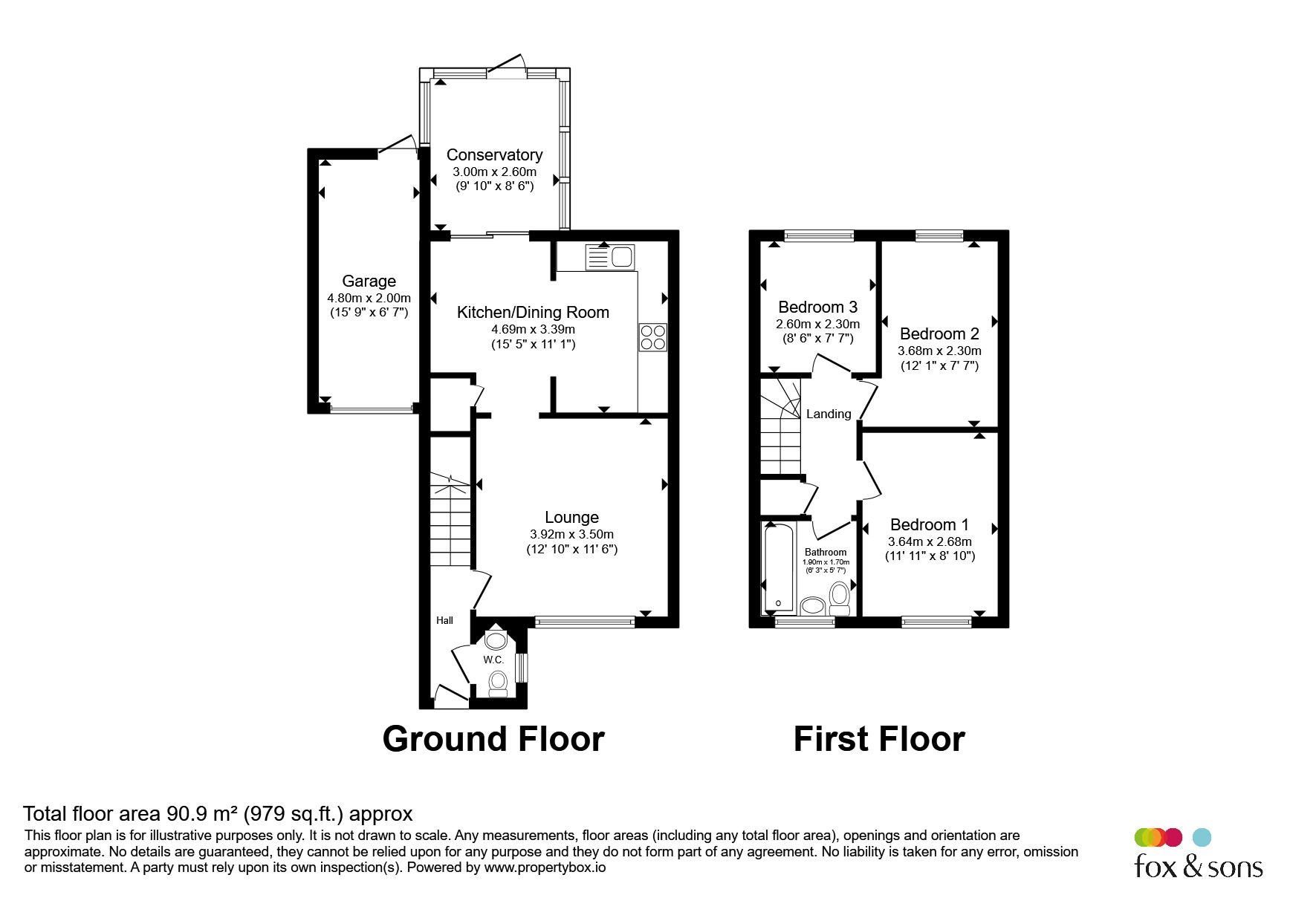 10, Sinclair Close, Crawley floorplan