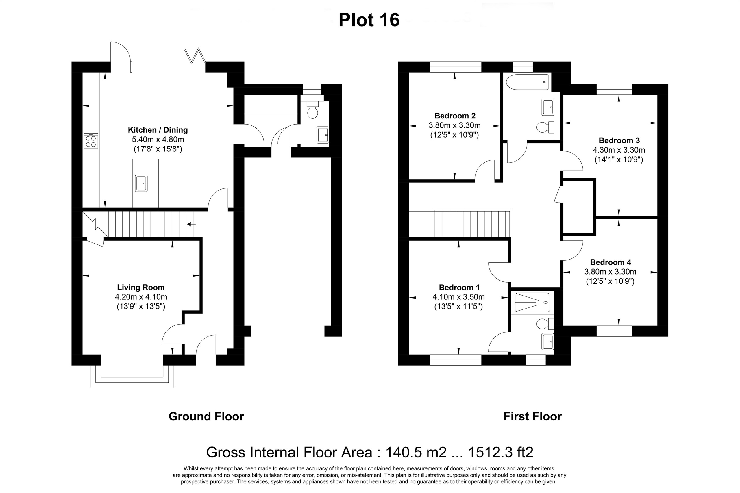 Plot 16, The Meadows At Hillside, Lewes floorplan
