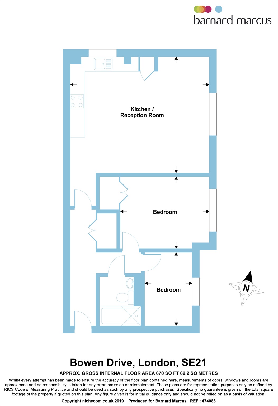 2 Bedrooms Flat for sale in Bowen Drive, London SE21
