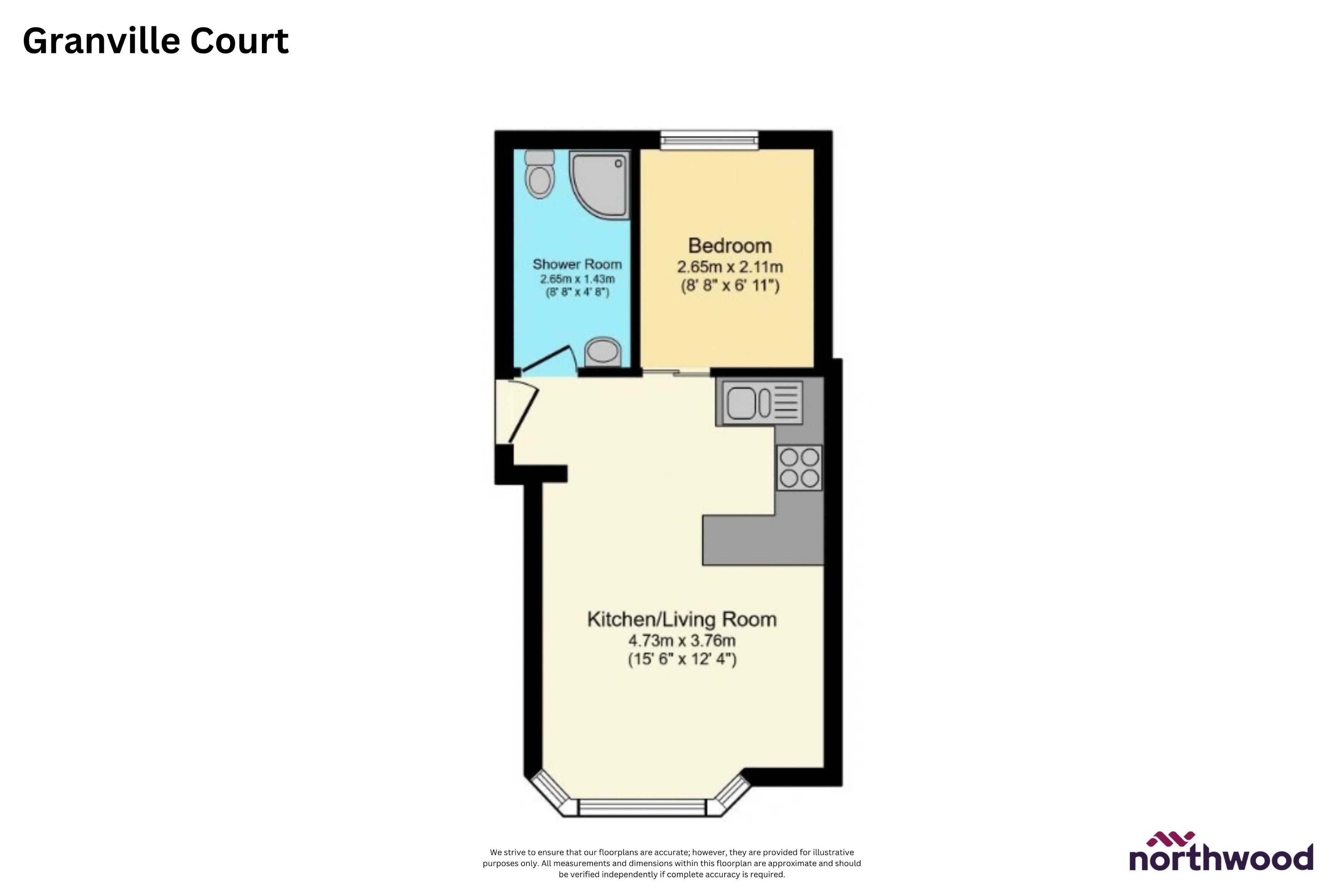Flat 8, Granville Court, 23 Granville Road, St Albans floorplan
