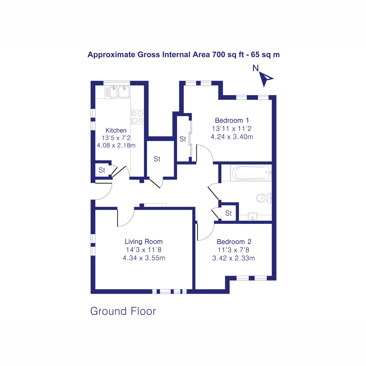Flat 27 The Quadrangle, Bicester House, Bicester floorplan