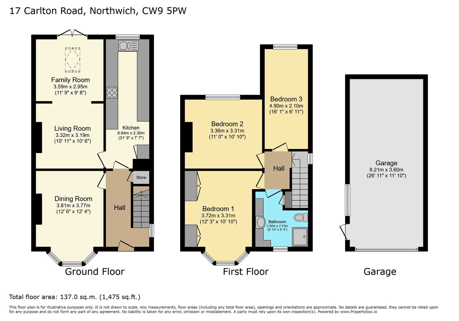 17, Carlton Road, Northwich floorplan