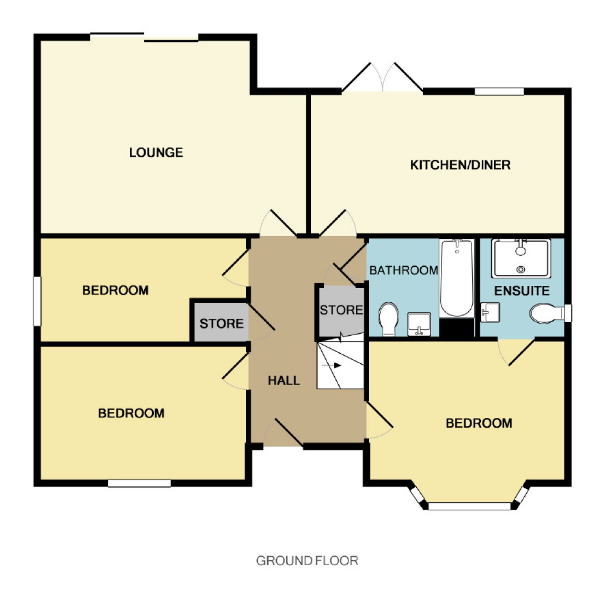 4 Bedrooms Detached bungalow for sale in Barford Road, Blunham, Bedford MK44