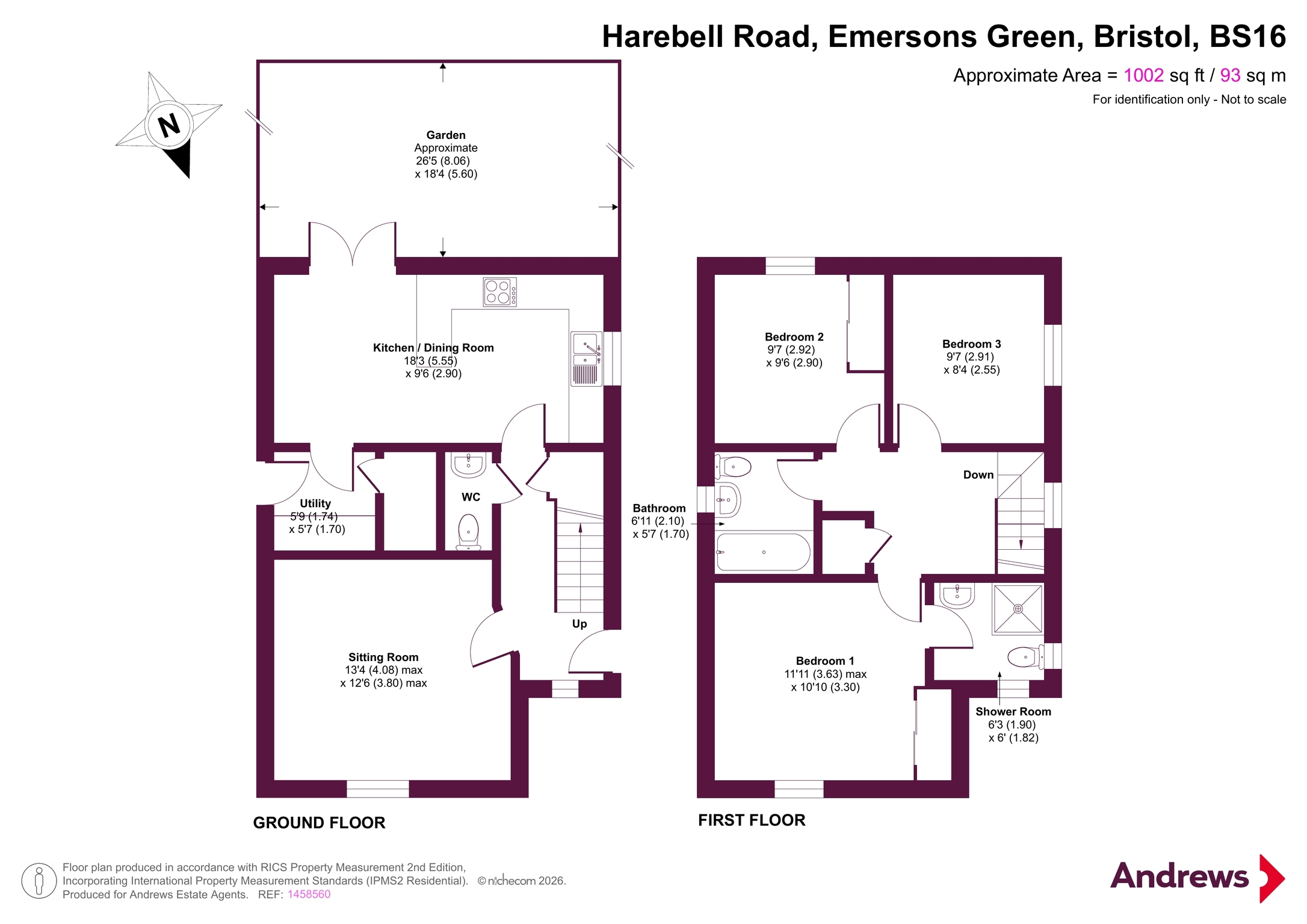 102, Harebell Road, Bristol floorplan