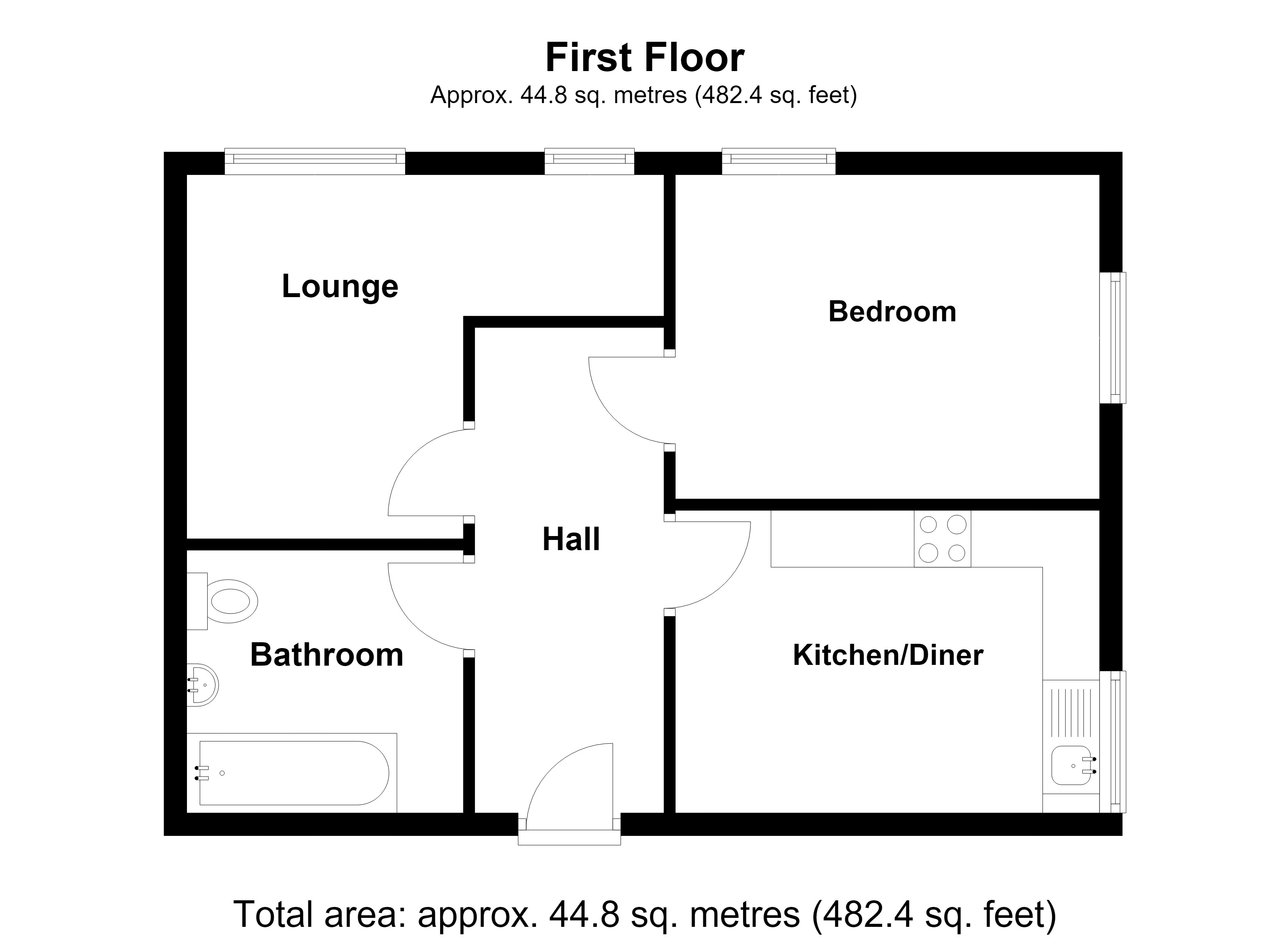 Flat 8, Lime Tree House, 23, London Road, Dartford floorplan