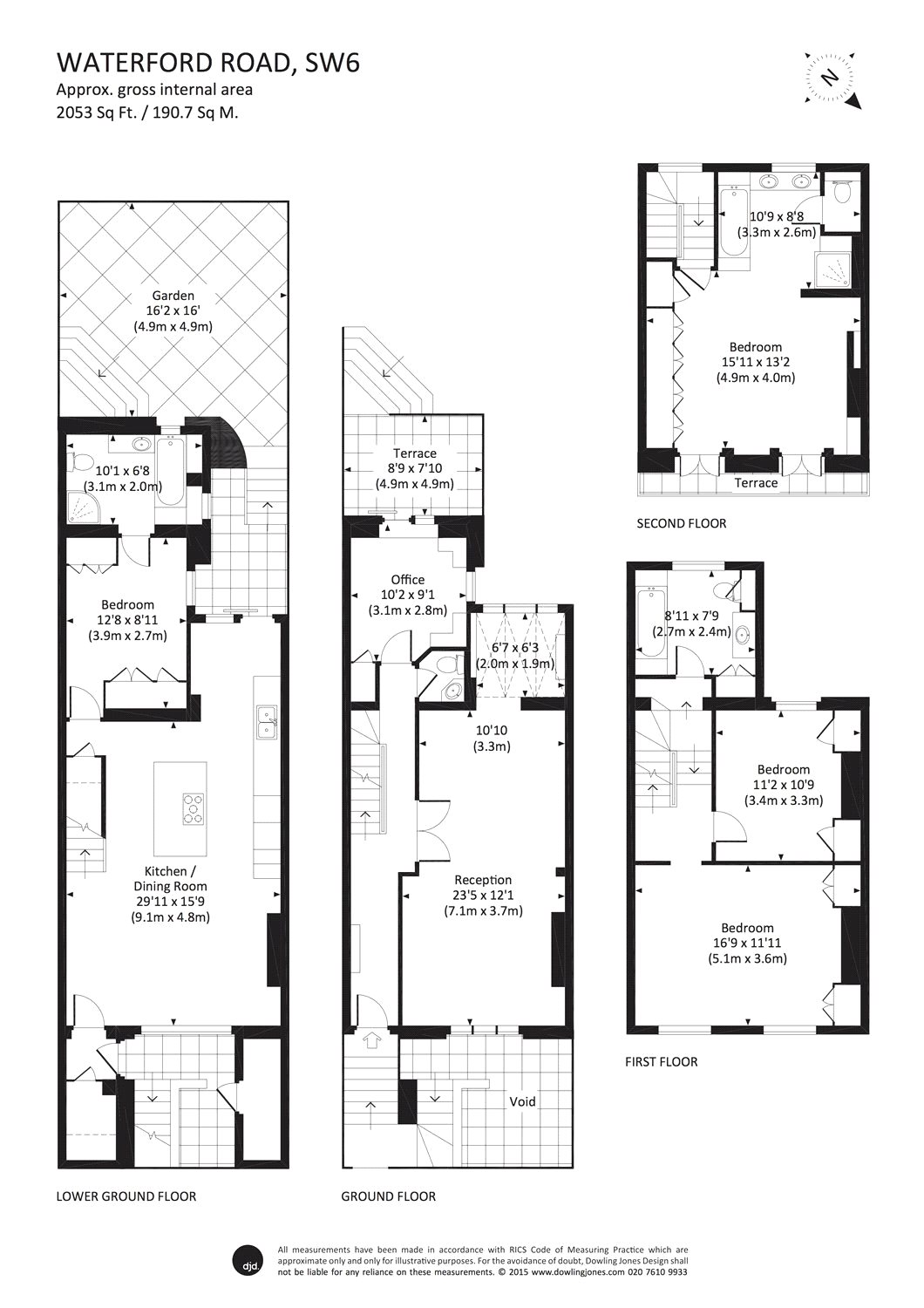 5 Bedrooms Terraced house to rent in Waterford Road, London SW6