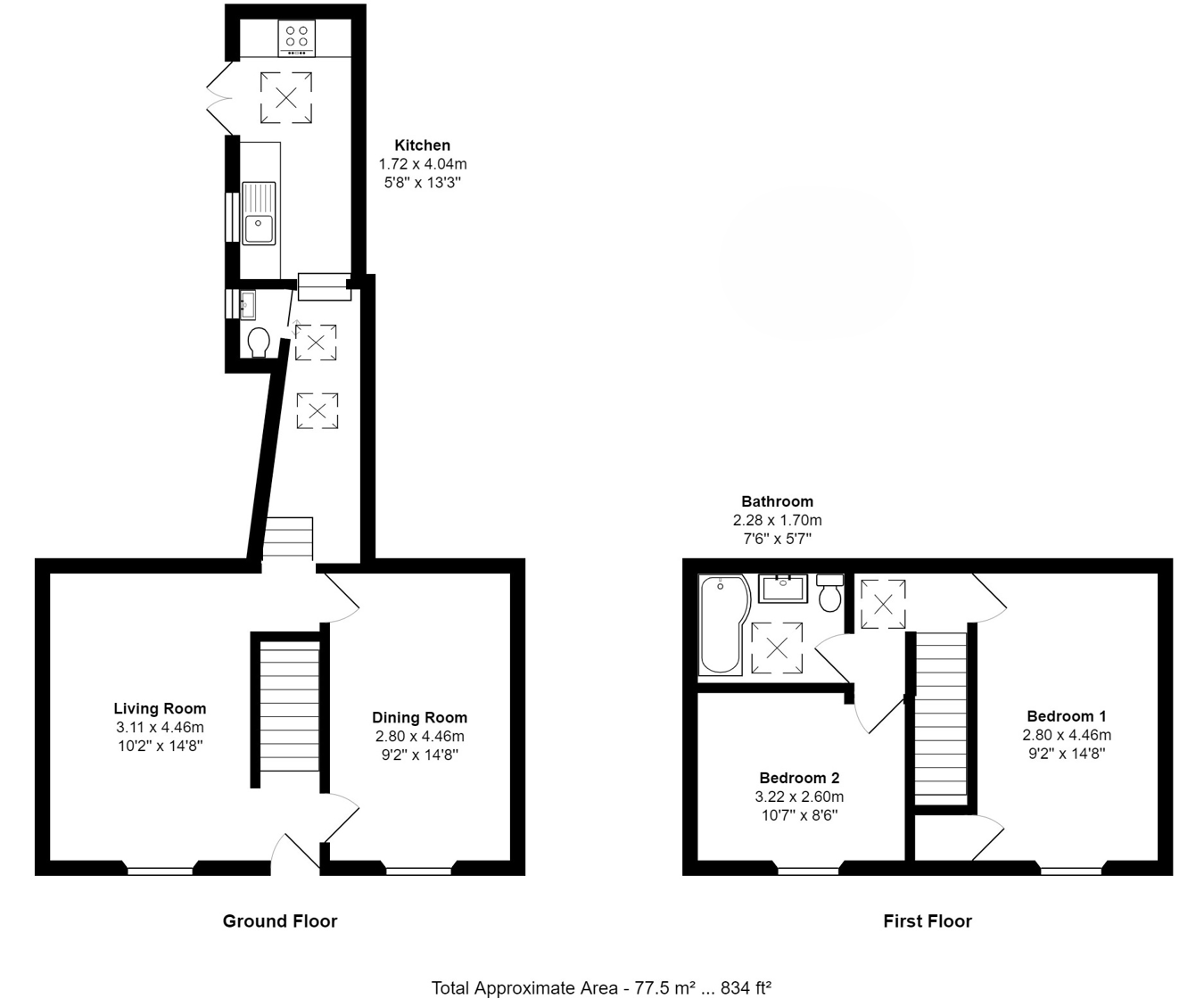21, Higher Lux Street, Liskeard floorplan
