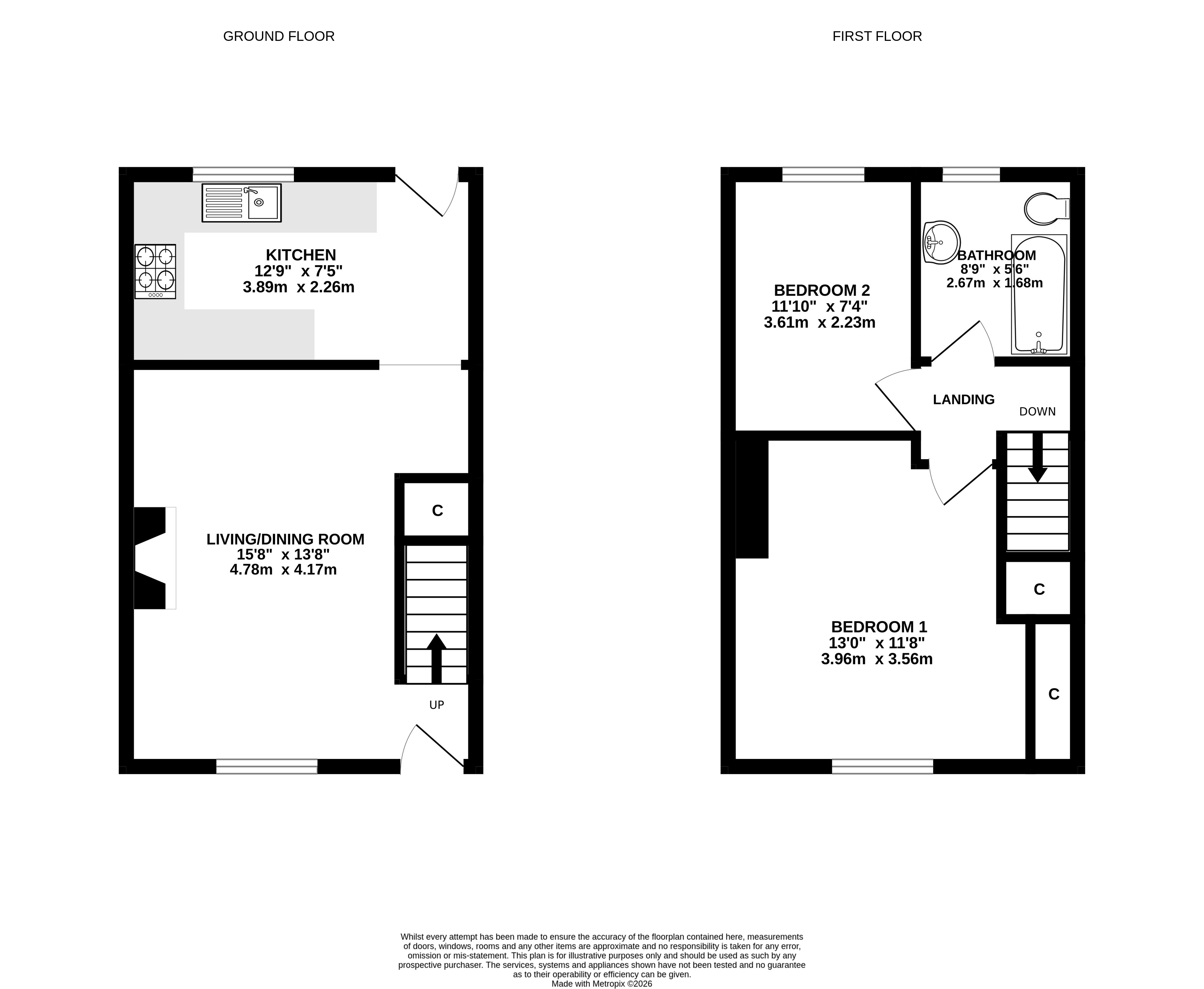 1 Abbotsfield Cottages,, West Road, Taunton floorplan