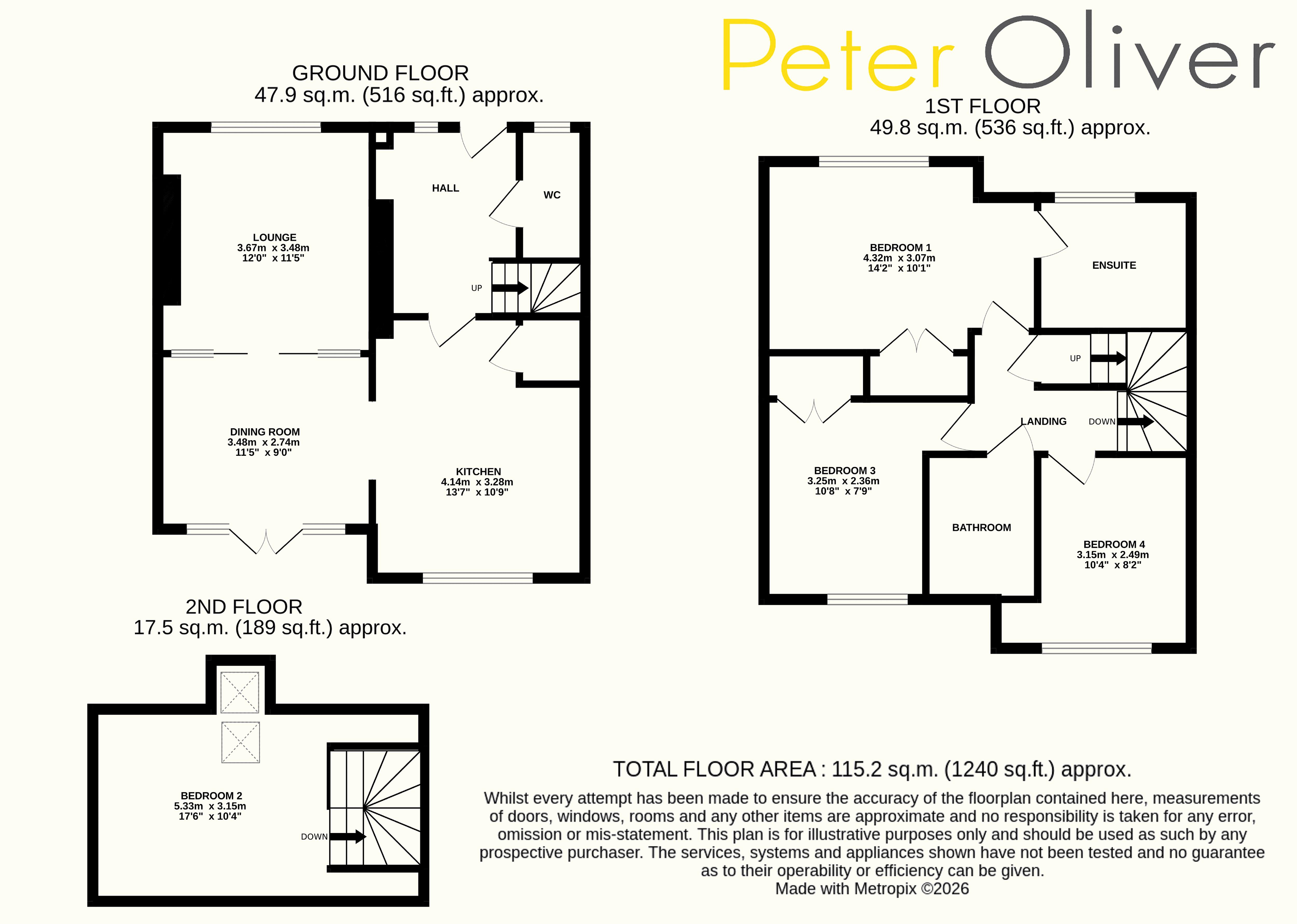 10 The Glade, Mutton Hall Hill, Heathfield floorplan