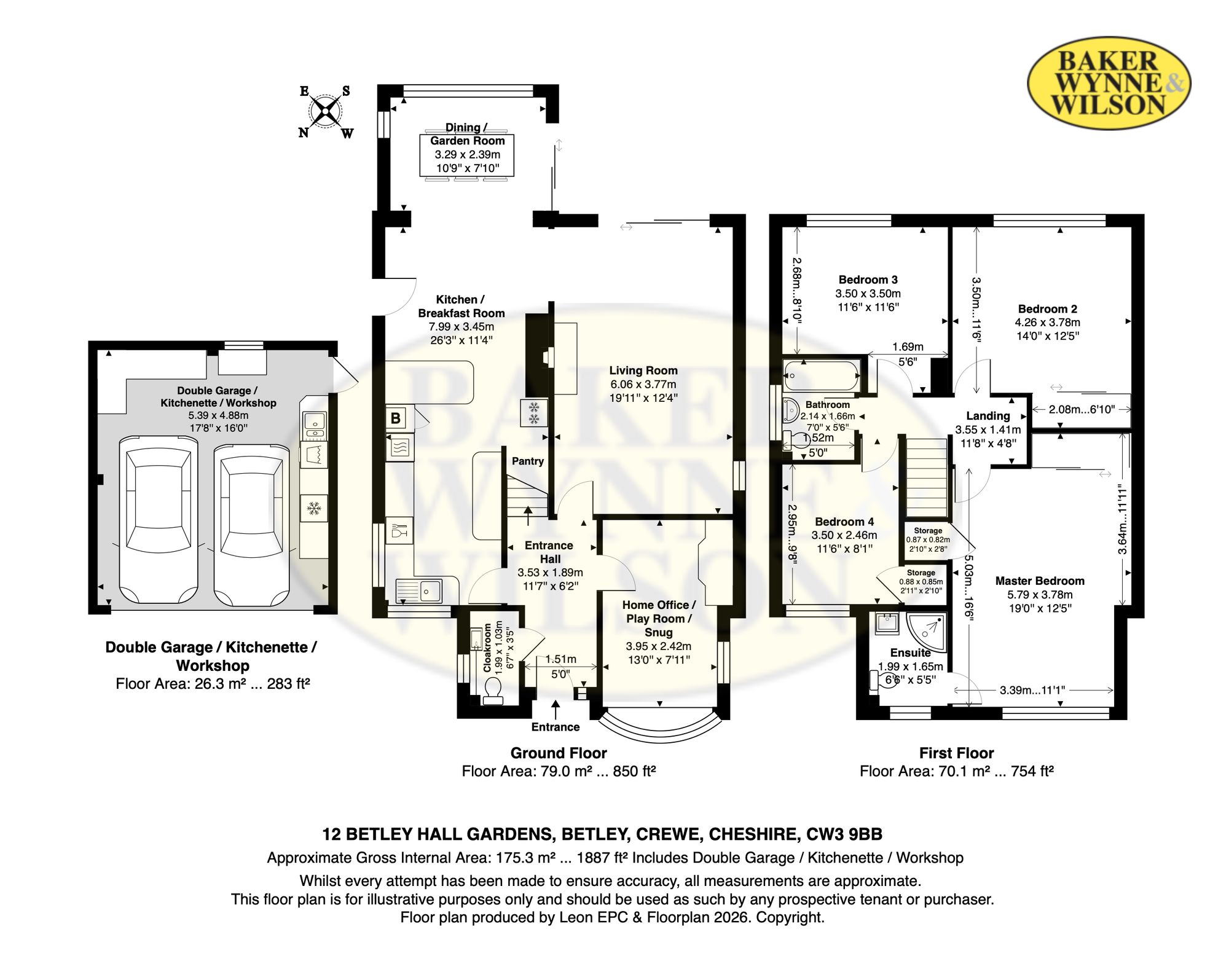 12 Betley Hall Gardens, Crewe floorplan