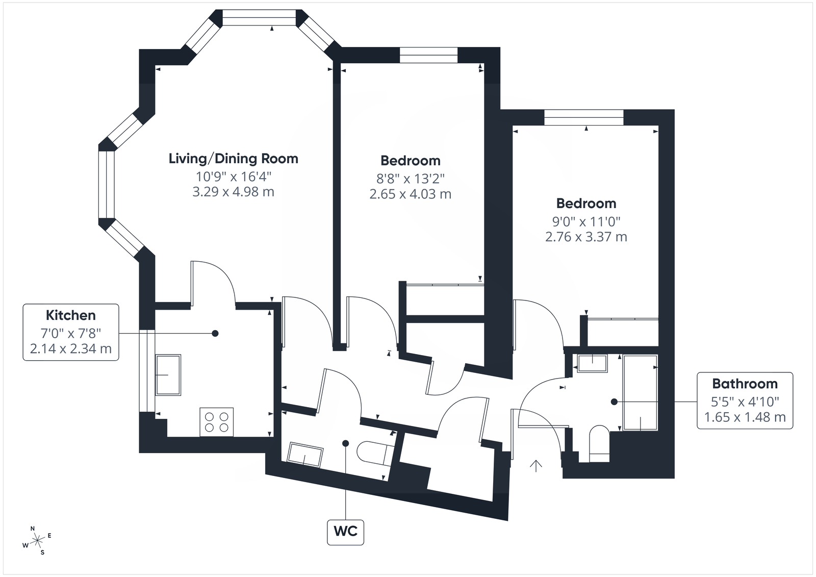 Cambridge Lodge, 10,Flat 16, Southey Road, Worthing floorplan