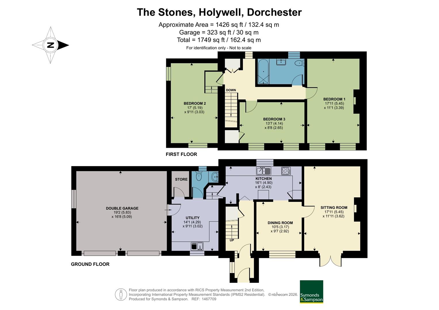 The Stones, Holywell, Dorchester floorplan