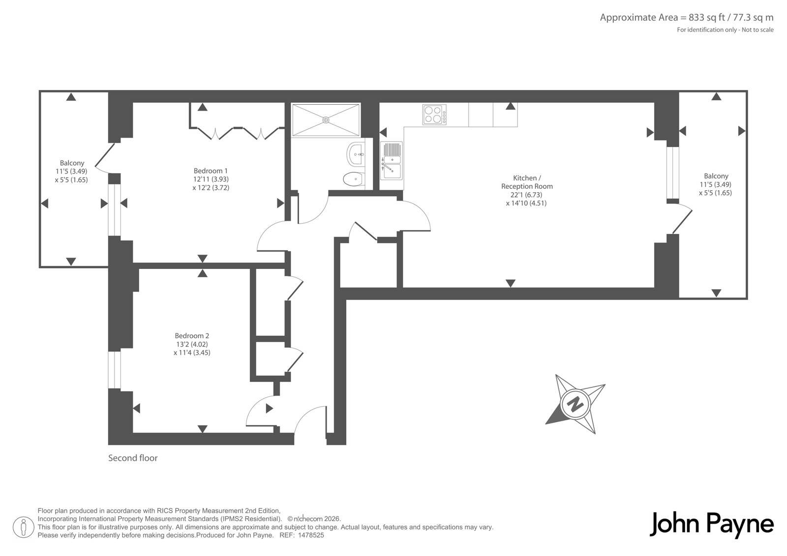 Flat 201 Finlay Court, 34, Brumwell Avenue, Woolwich floorplan