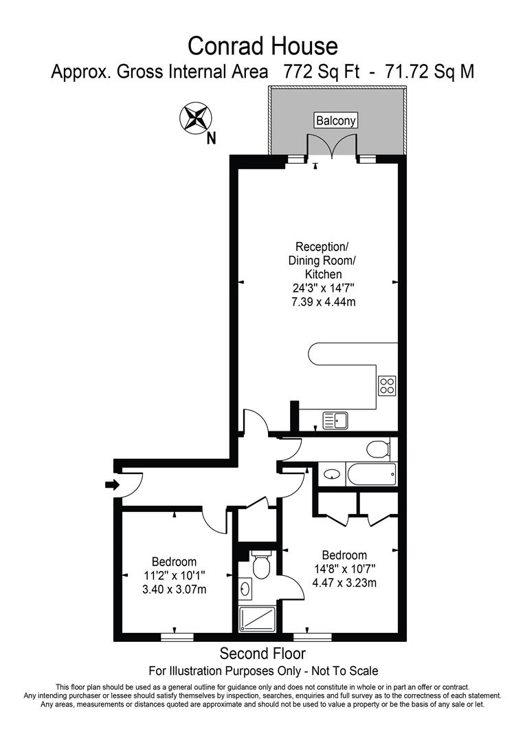 Flat 6 Conrad House, 2, Victory Place, London floorplan