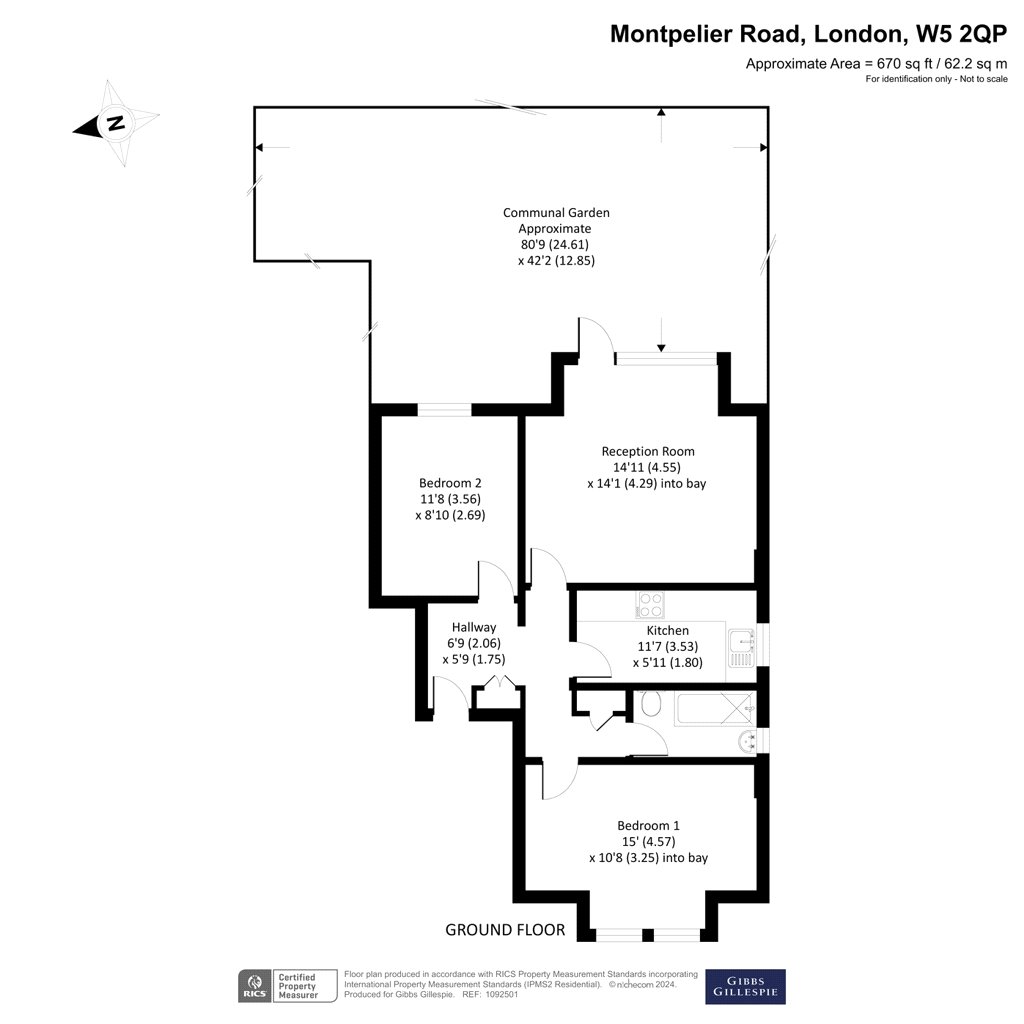 Flat 2, 12, Montpelier Road, London floorplan