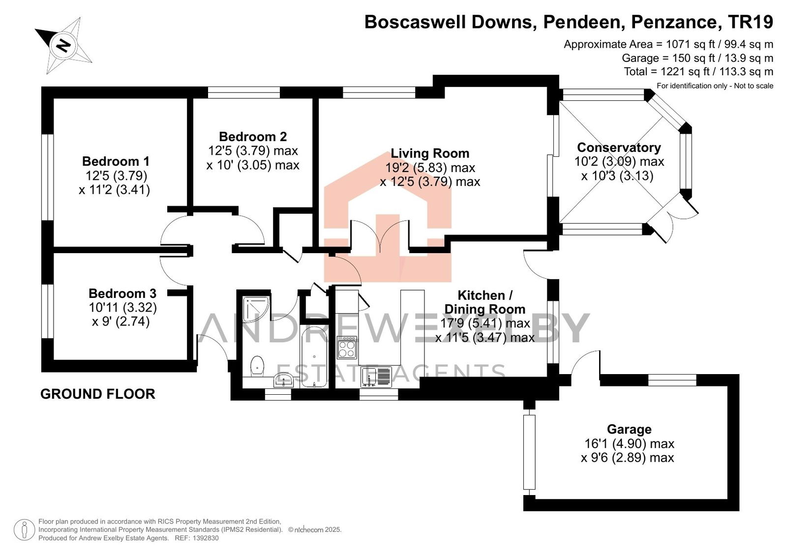 Rydings, Boscaswell Downs, Penzance floorplan