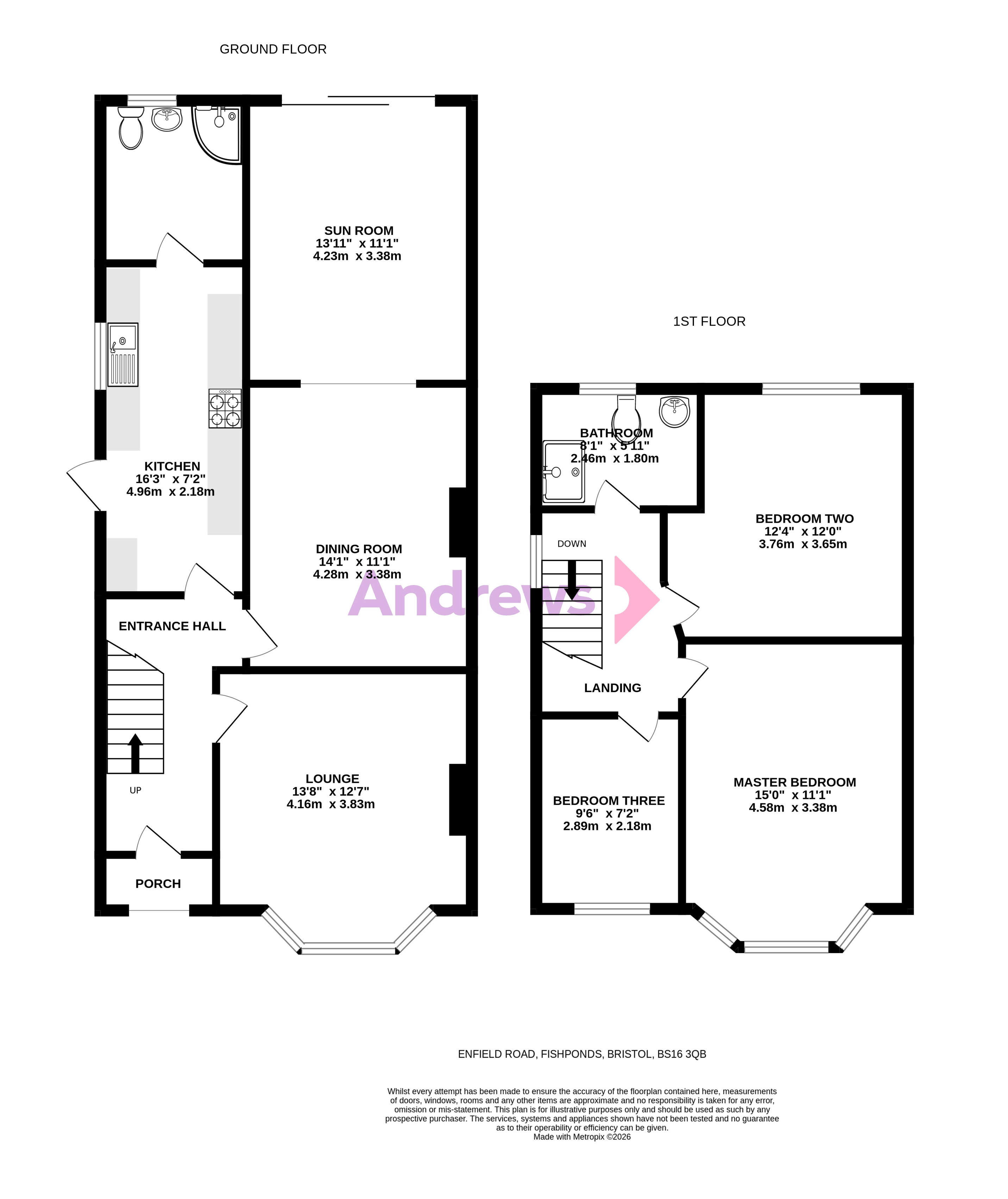 2, Enfield Road, Bristol floorplan