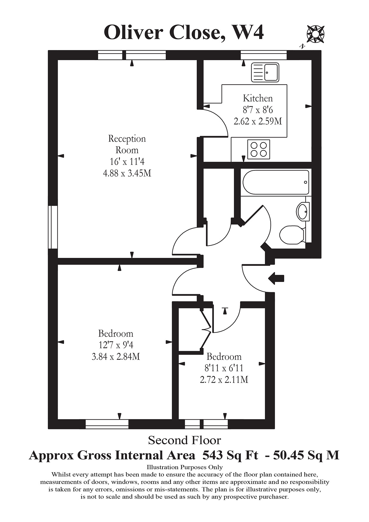 2 Bedrooms Flat to rent in Oliver Close, Chiswick W4