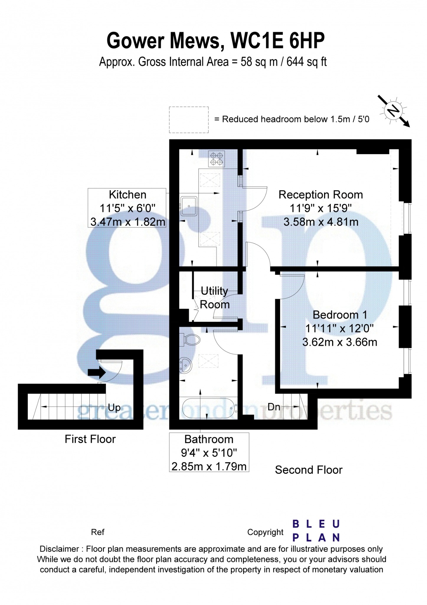 Gower Mews, London floorplan