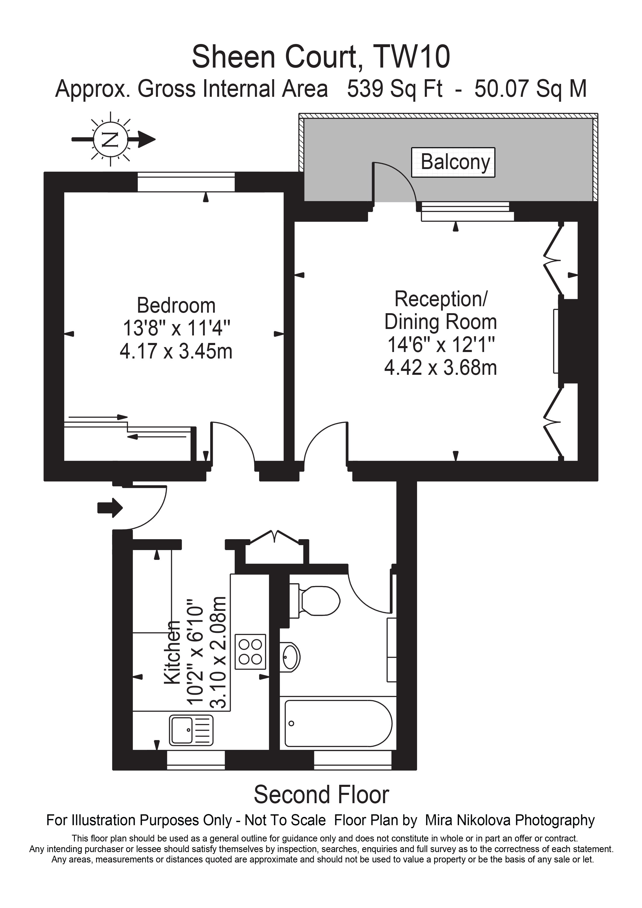 1 Bedrooms Flat to rent in Sheen Court, Richmond TW10