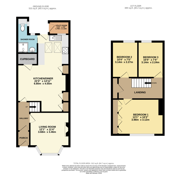 51, Elm Grove, Bideford floorplan